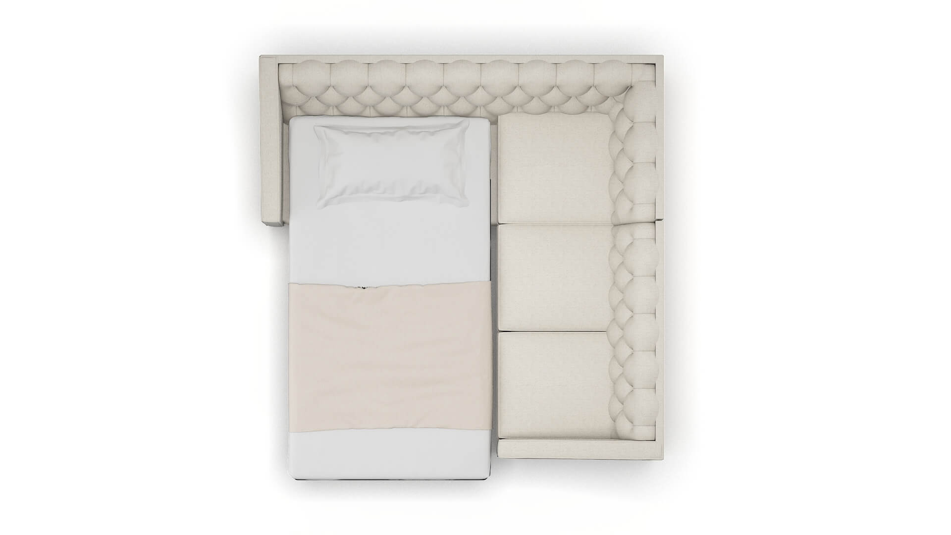 Manchester Terrain Natural Sectional Sleeper Espresso legs 3