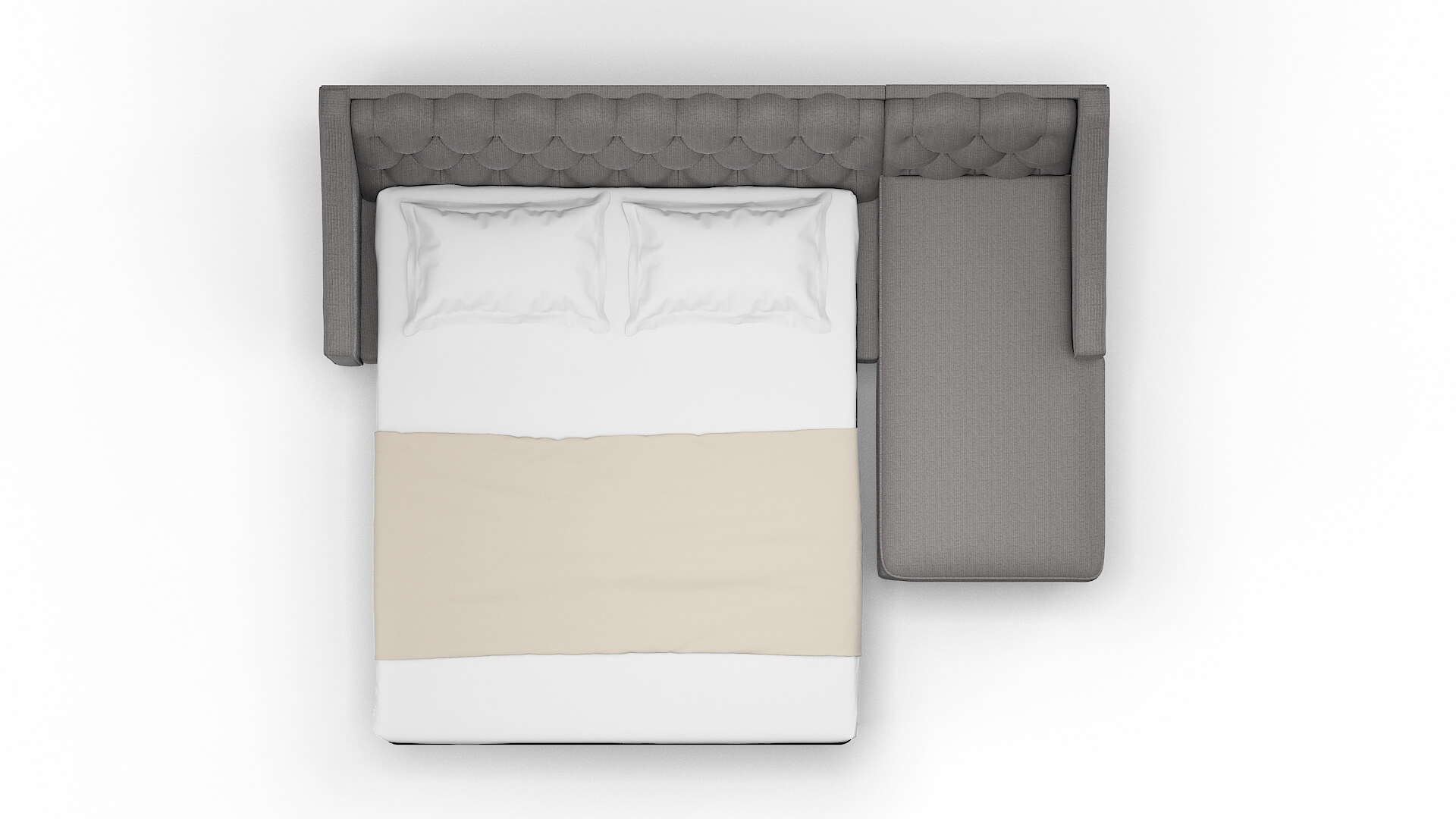 Manchester Terrain Oatmeal Panel Sleeper Espresso legs 3