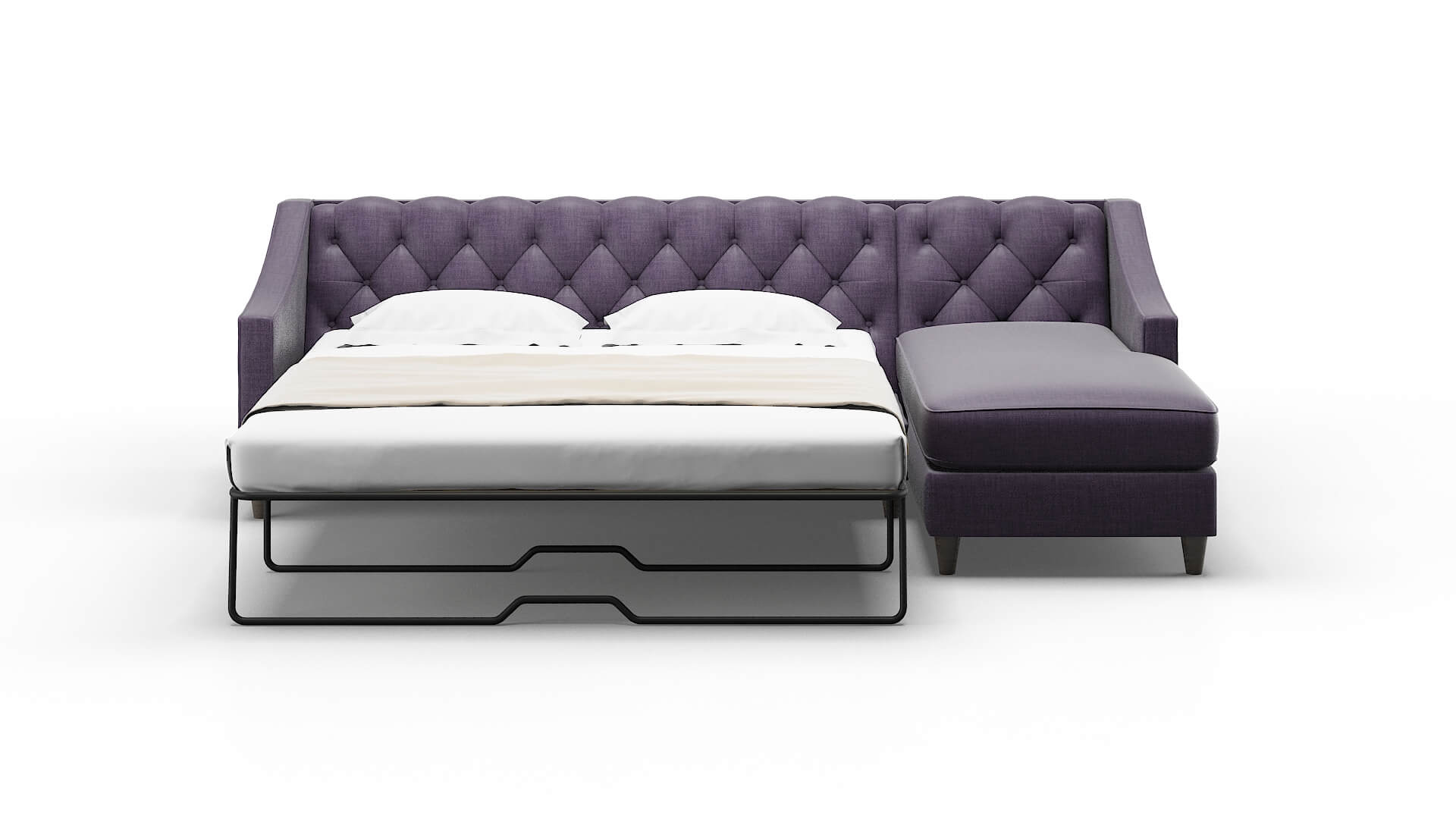 Manchester Tess Blackberry Panel Sleeper Espresso legs 1