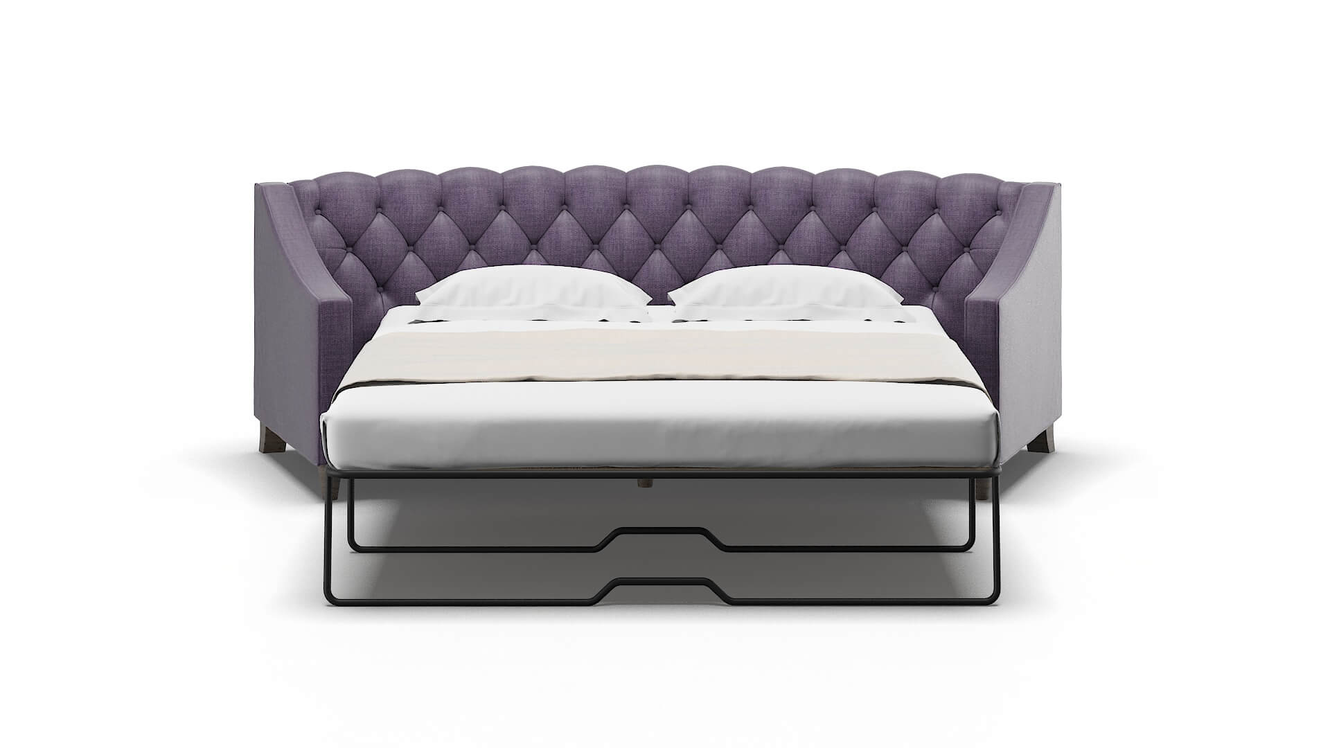 Manchester Tess Blackberry Sofa Sleeper Espresso legs 1