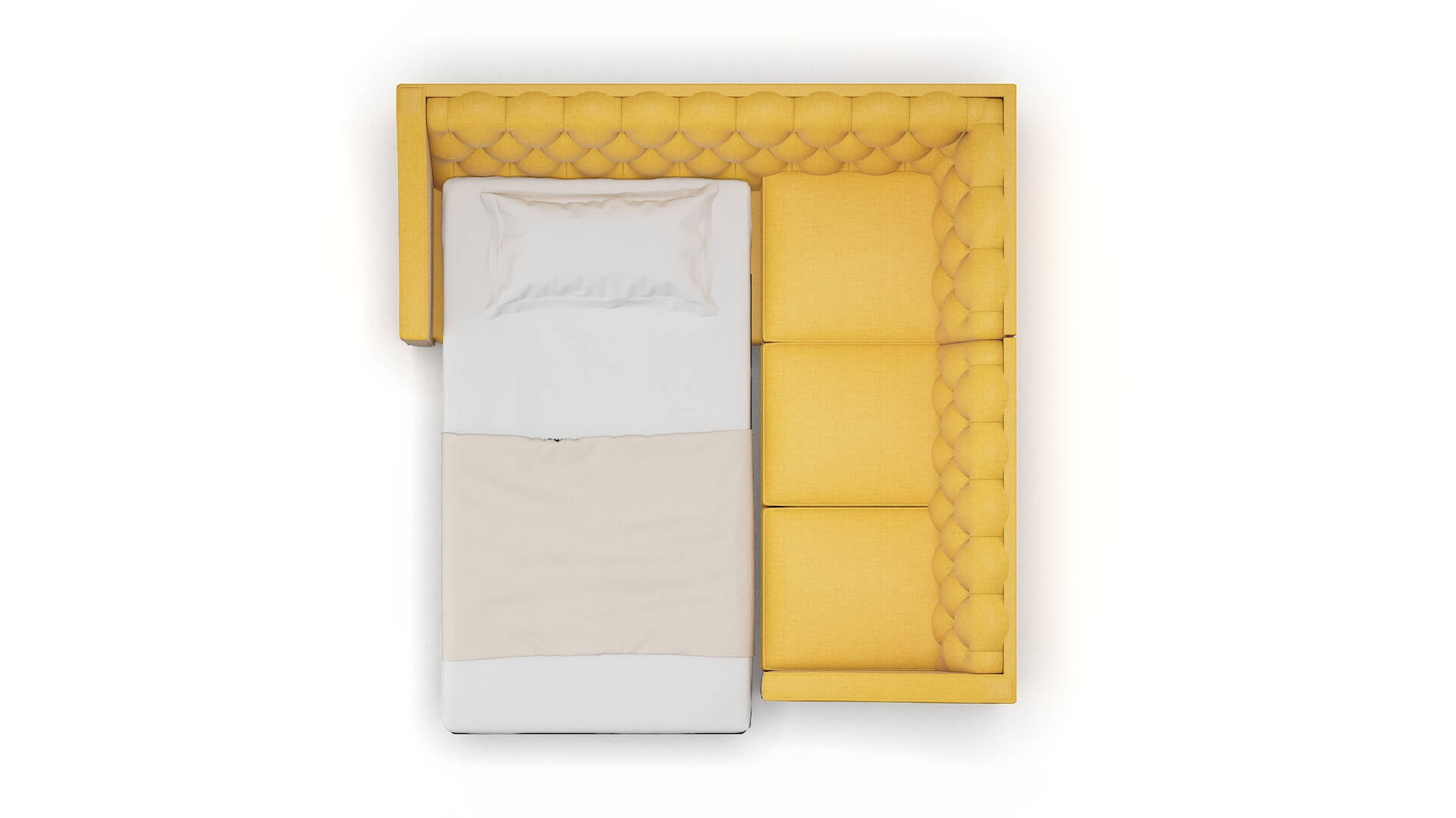 Manchester Tess Turmeric Sectional Sleeper Espresso legs 3