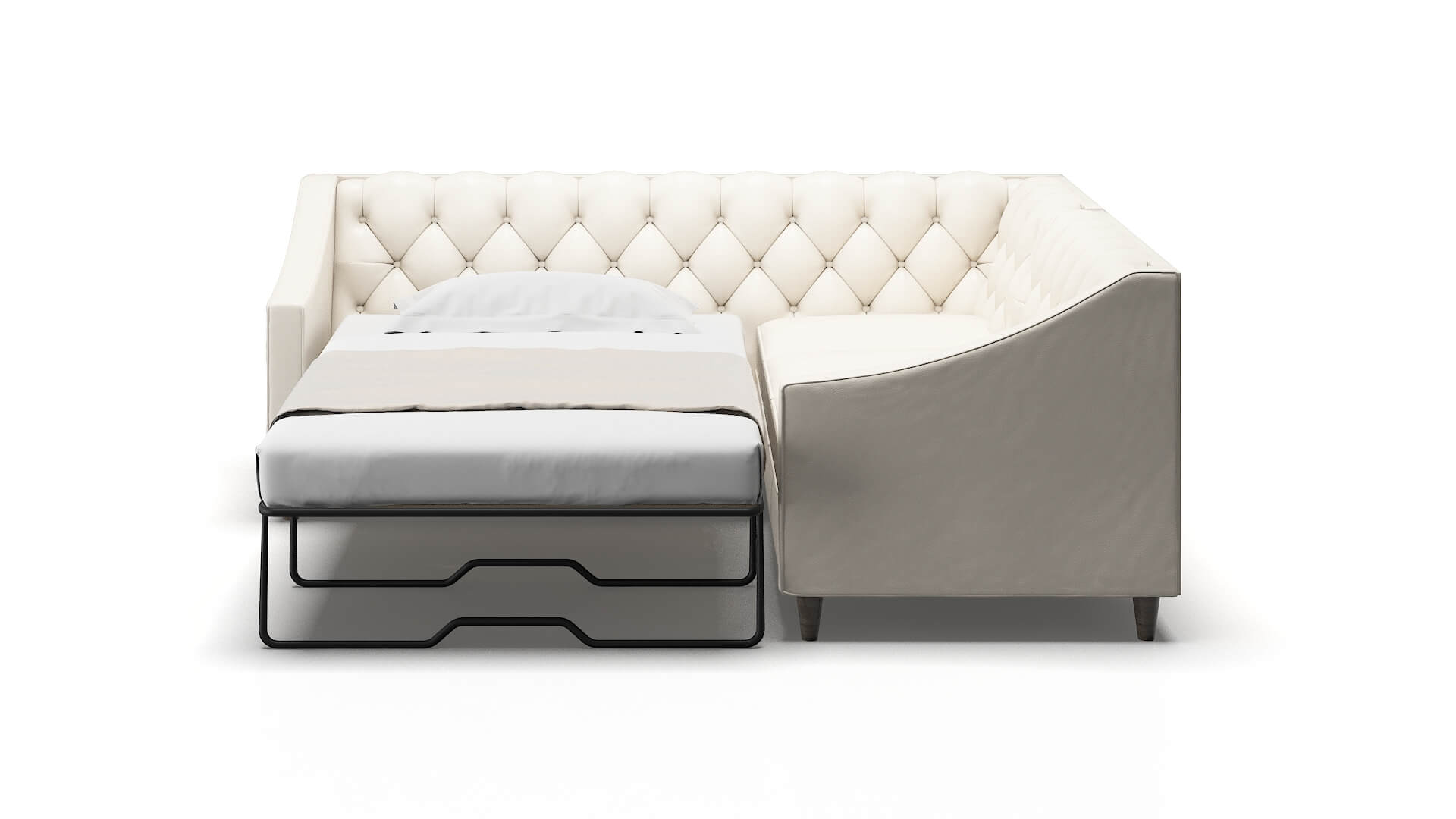 Manchester Urban_d Snow Sectional Sleeper Espresso legs 1