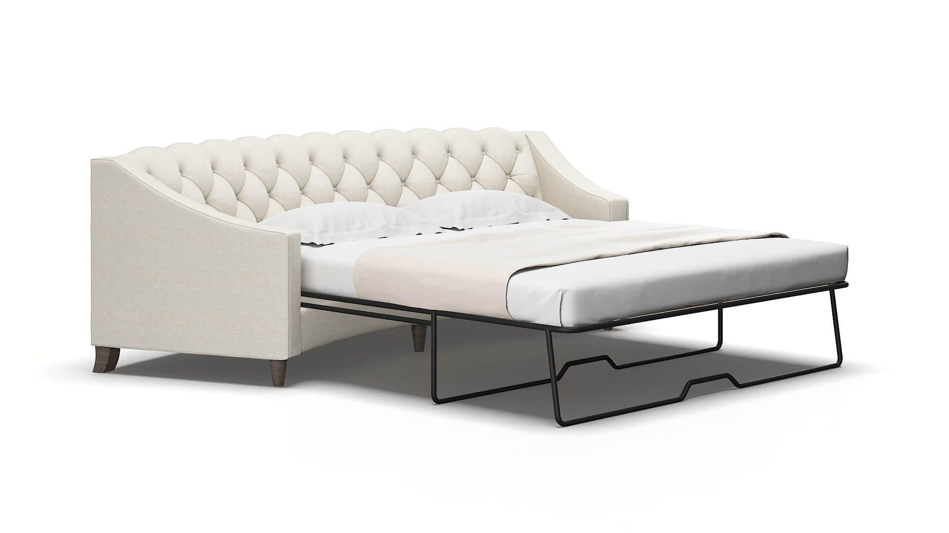 Manchester Venus cream Sofa sleeper Espresso Legs  2