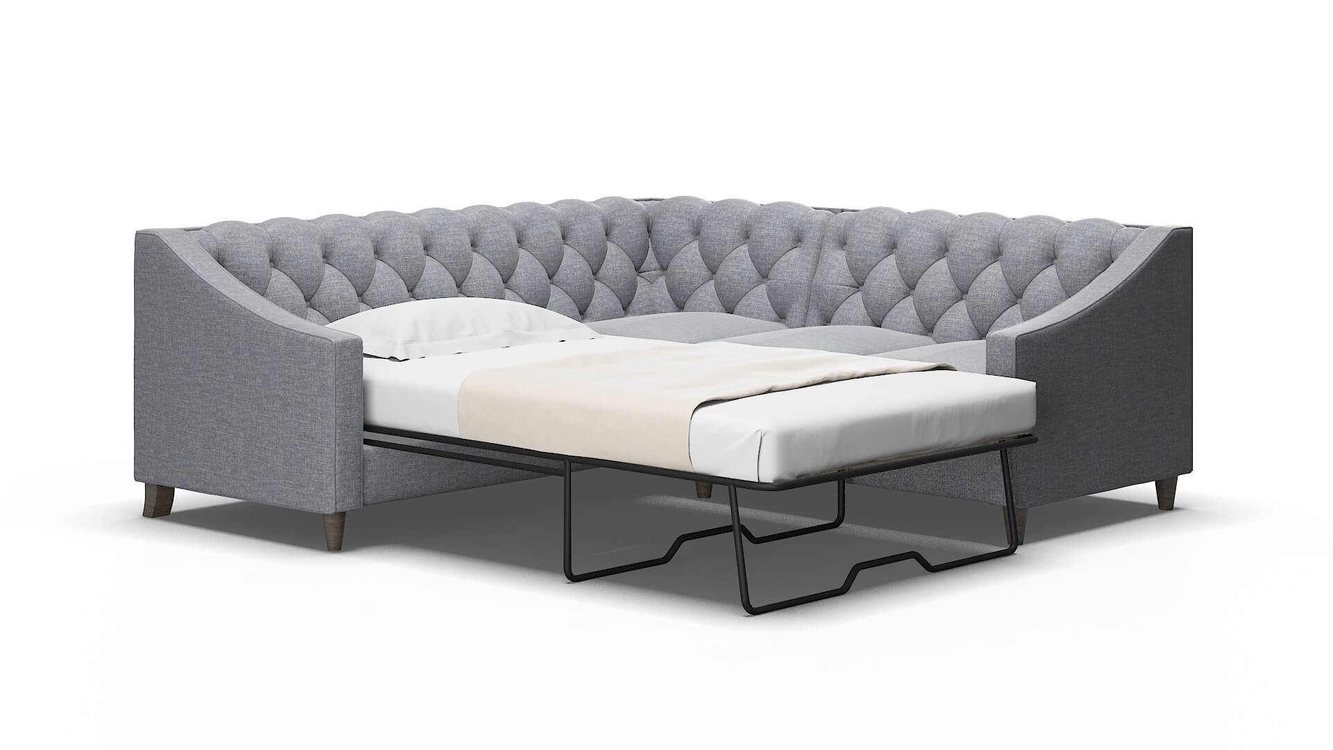 Manchester Venus mist Sectional sleeper Espresso Legs  2