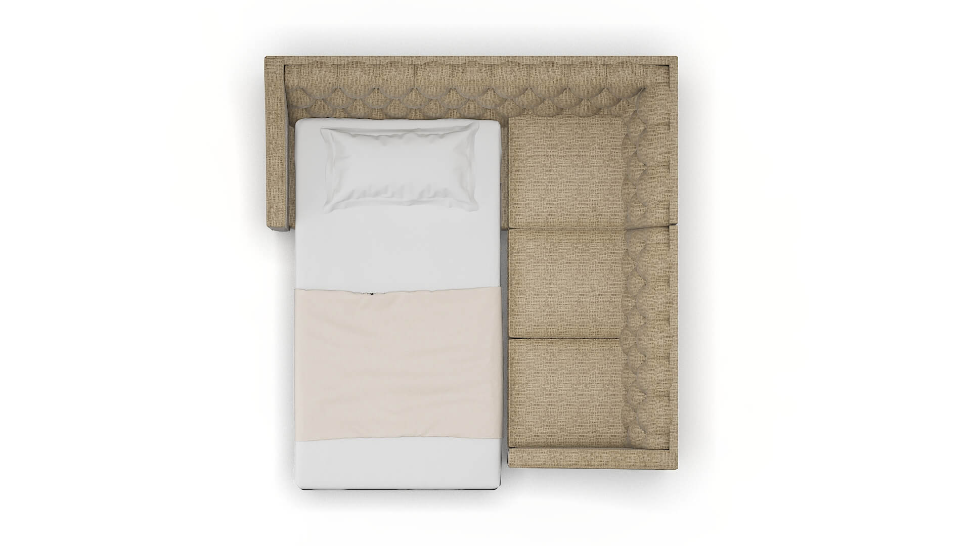 Manchester Venus Mocha Sectional Sleeper Espresso legs 3