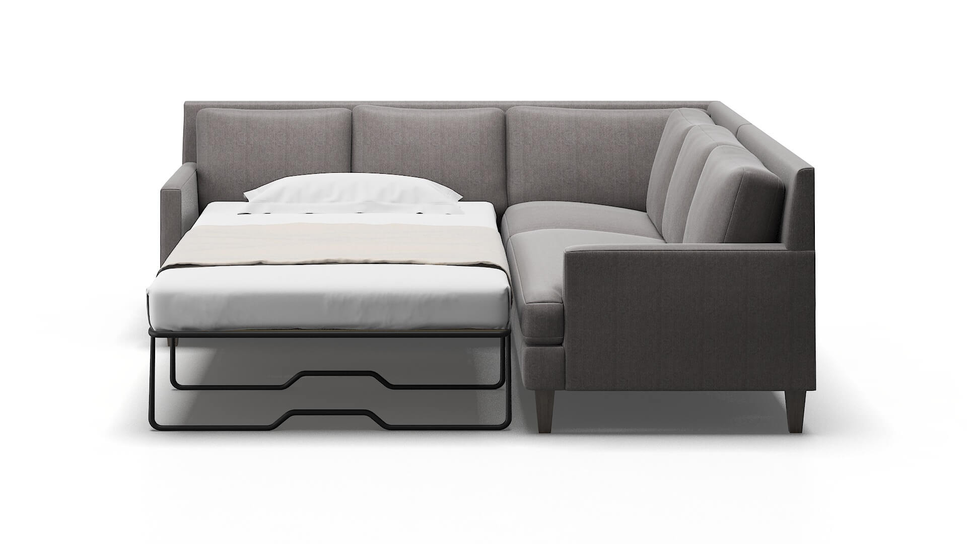 Marseille Atlas_plz Silver Sectional Sleeper Espresso legs 1