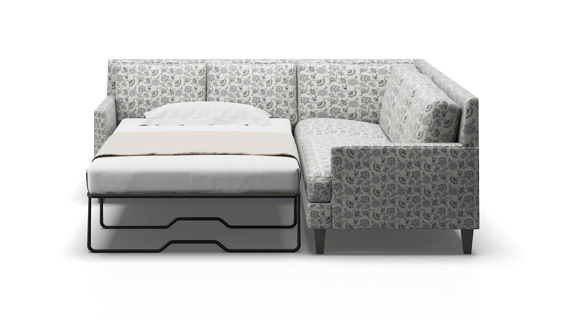 Marseille Avignon Sky Sectional Sleeper Espresso legs 1