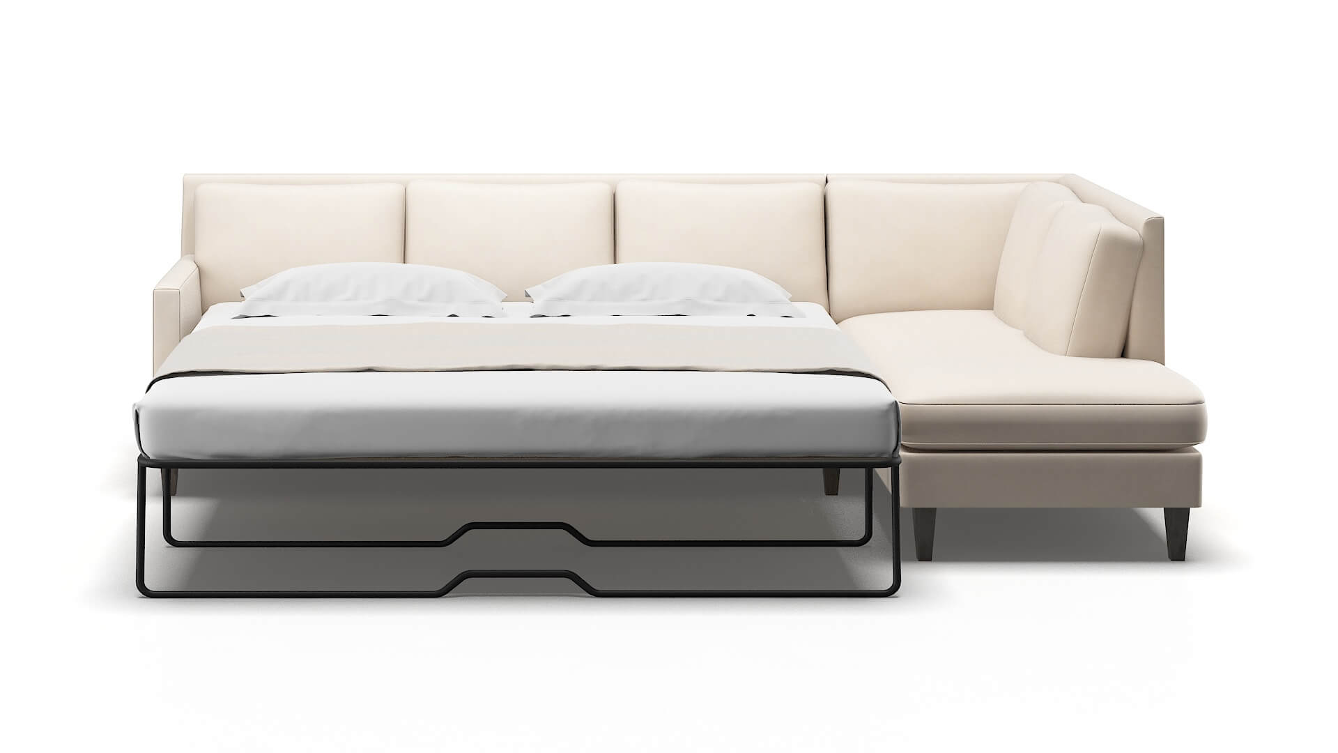 Marseille Bella Buckwheat Panel Sleeper Espresso legs 1