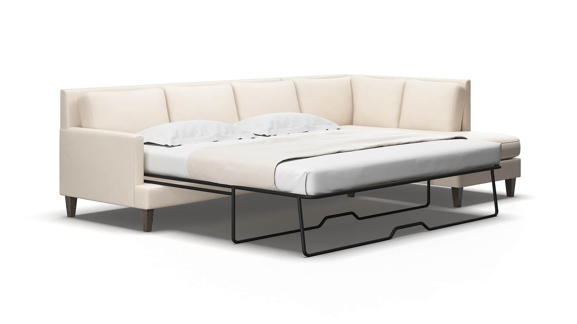 Marseille Bella Buckwheat Panel Sleeper Espresso legs 2