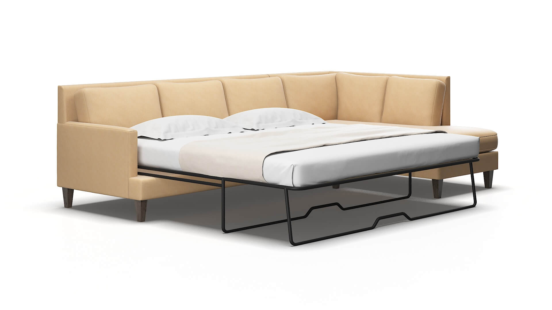 Marseille Bella Coffee Panel Sleeper Espresso Legs 2