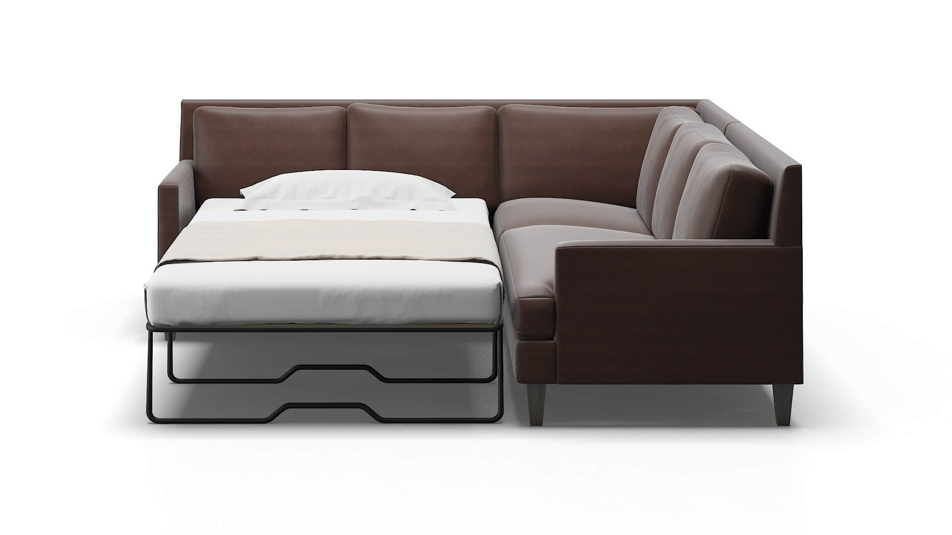 Marseille Bella Espresso Sectional Sleeper Espresso legs 1