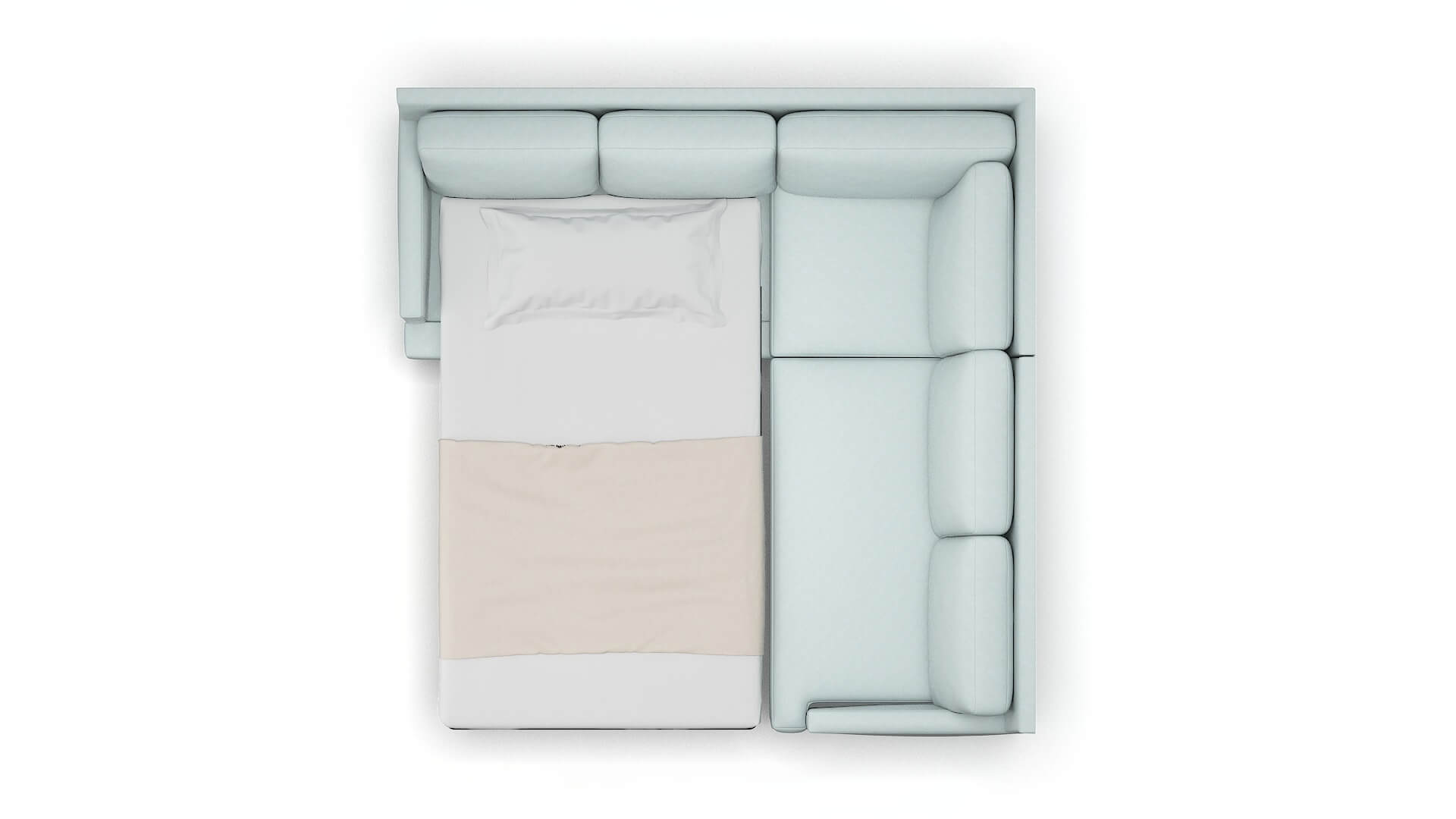 Marseille Bella Skylight Sectional Sleeper Espresso legs 3