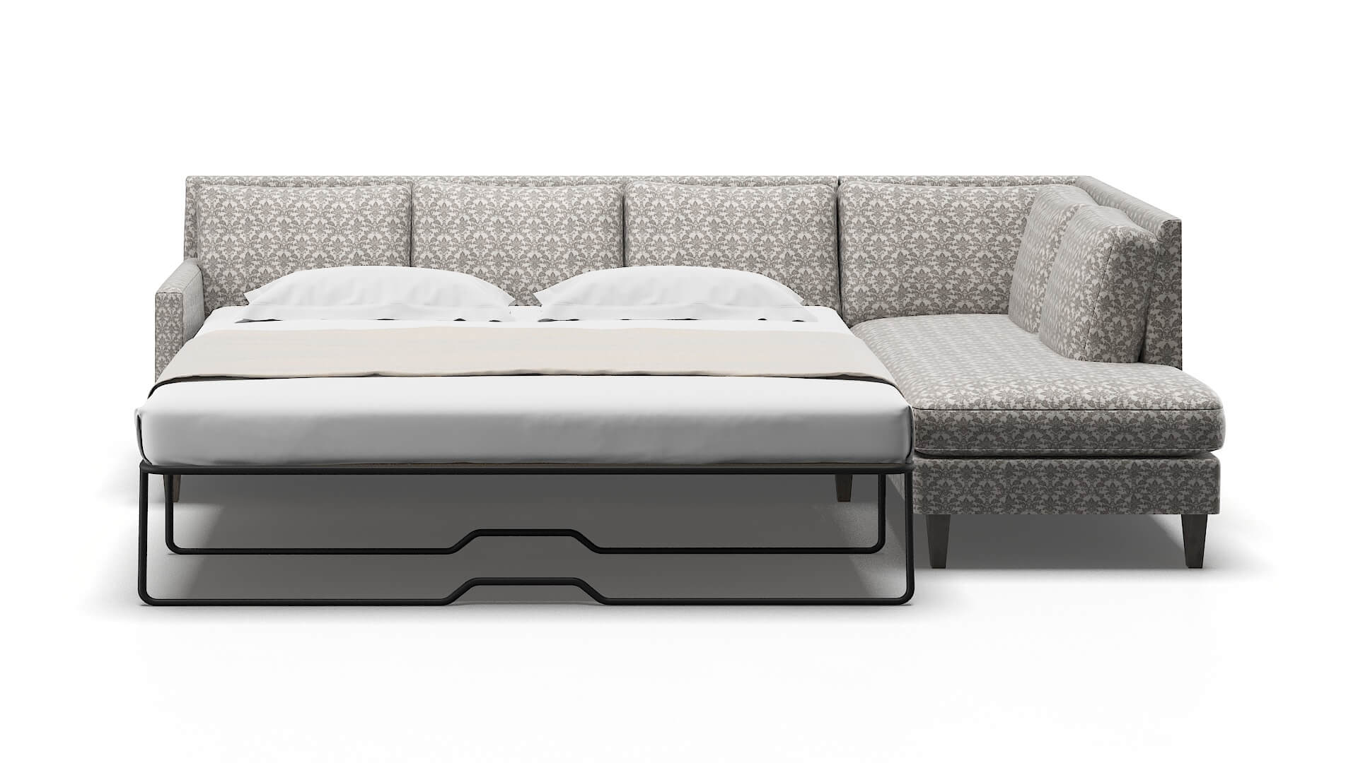 Marseille Bergamo Dove Panel Sleeper Espresso legs 1