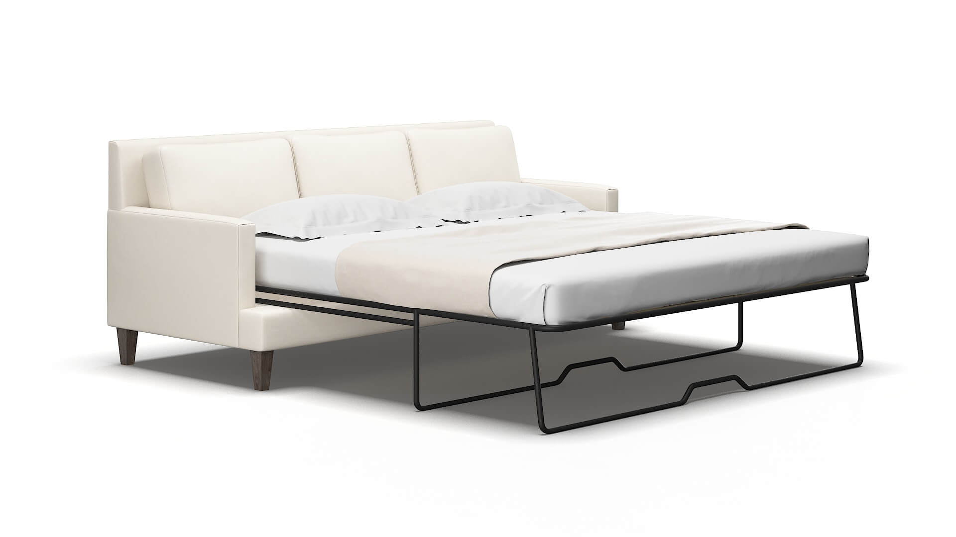Marseille Blanche Milky Sofa Sleeper Espresso legs 2