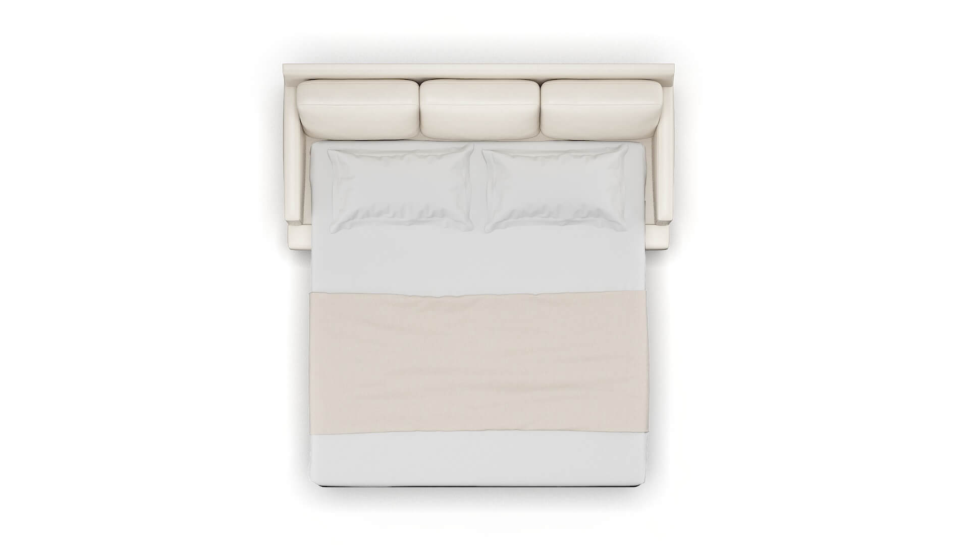 Marseille Blanche Milky Sofa Sleeper Espresso legs 3