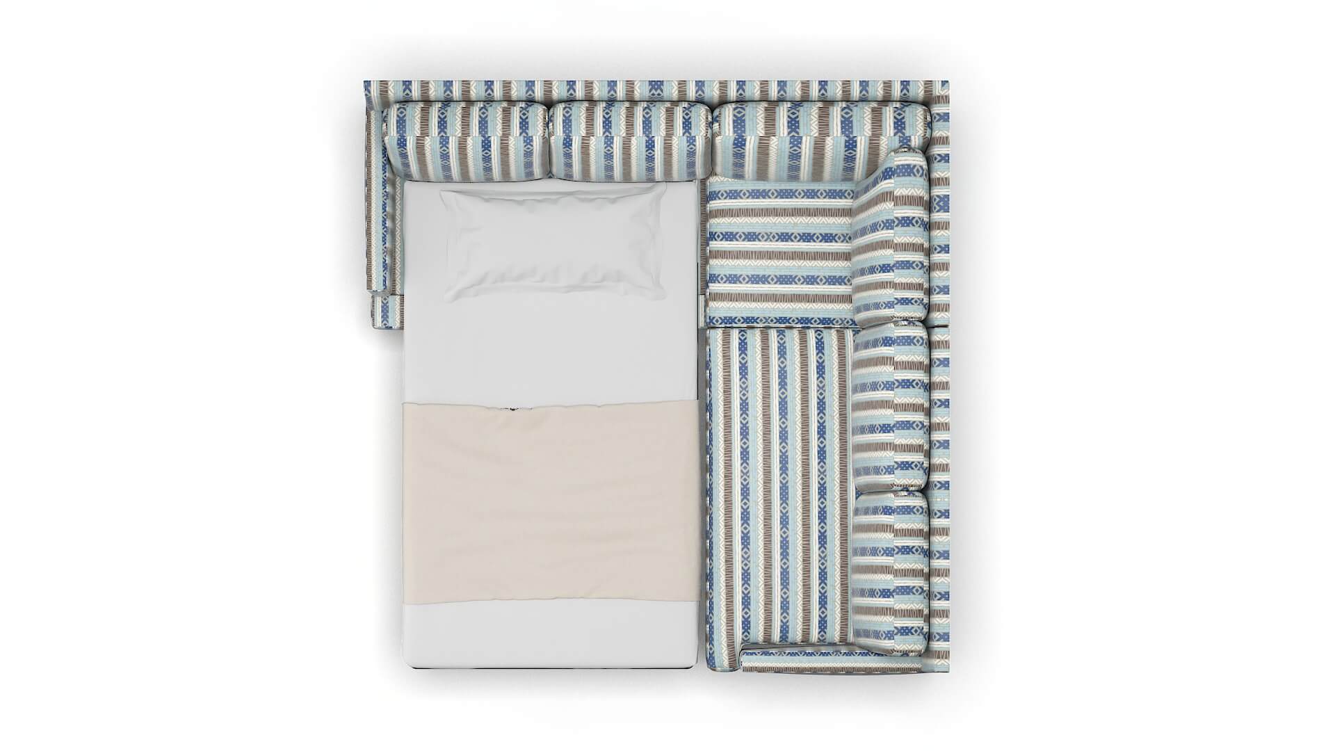 Marseille Bodhi Indigo Sectional Sleeper Espresso legs 3