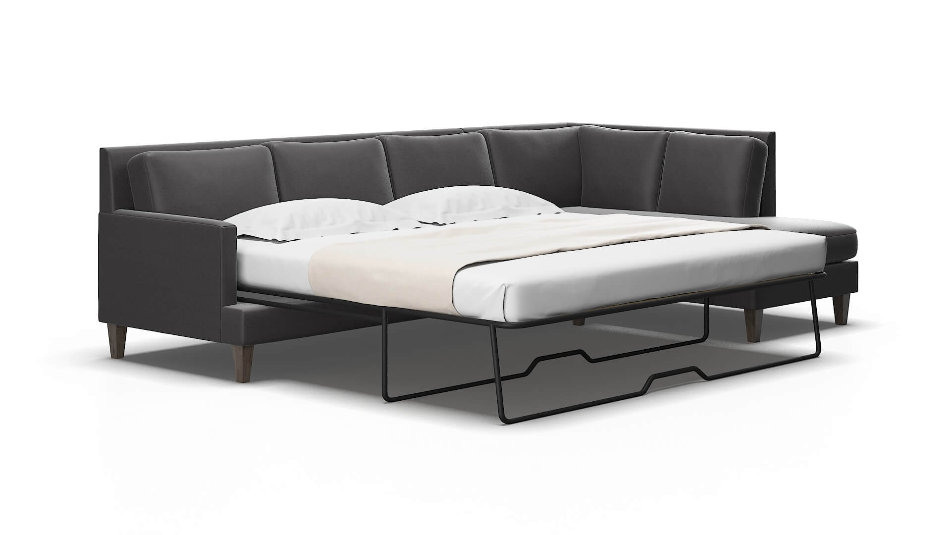 Marseille Catalina charcoal Panel sleeper Espresso Legs  2