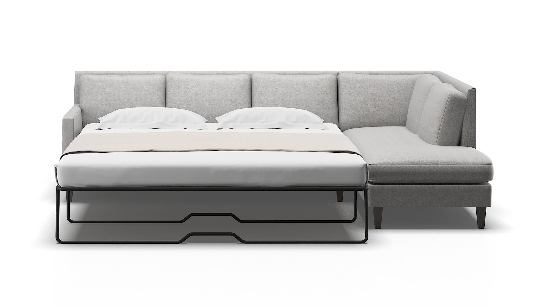 Marseille Catalina Silver Panel Sleeper Espresso legs 1