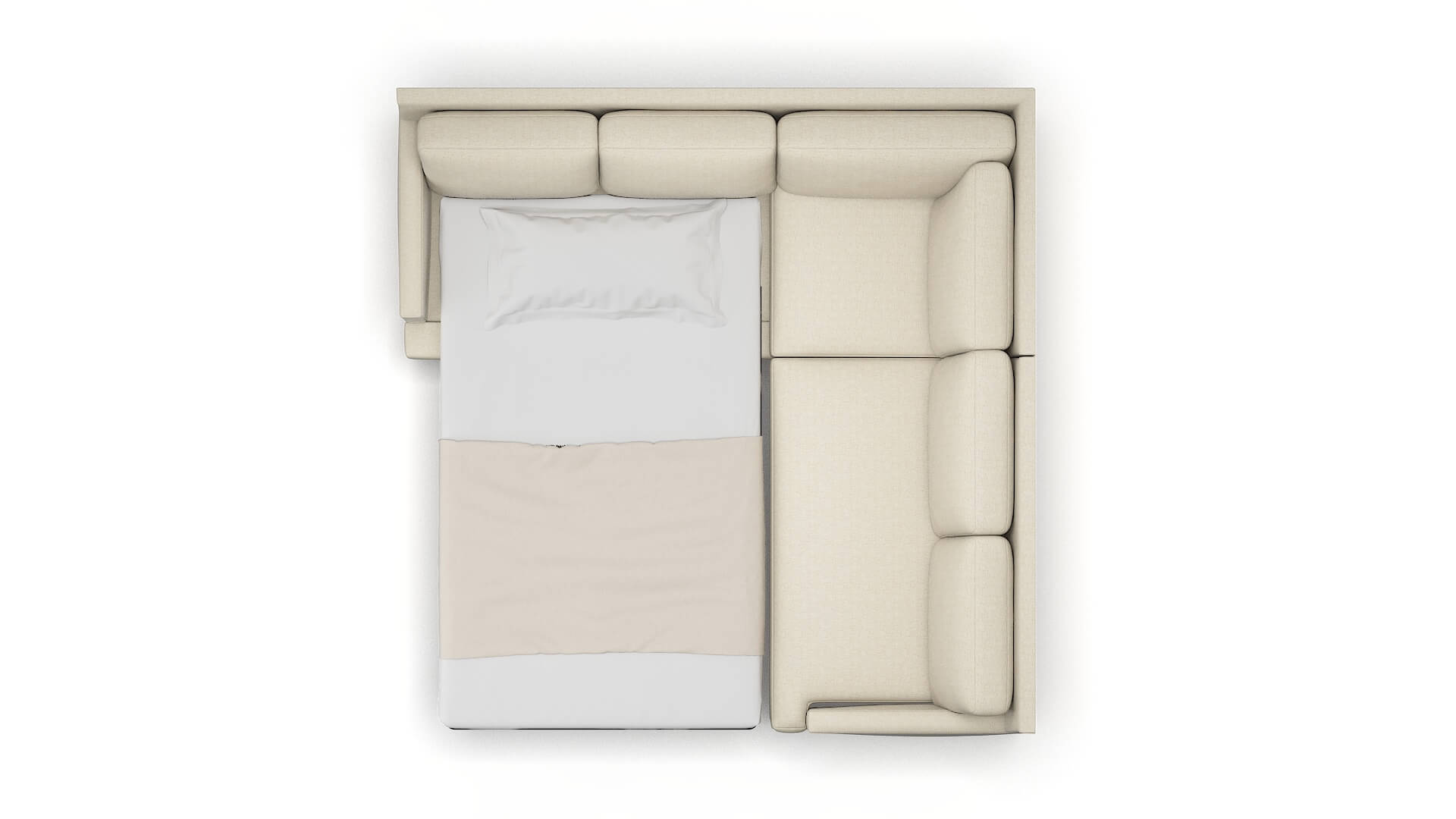 Marseille Catalina Wheat Sectional Sleeper Espresso legs 3