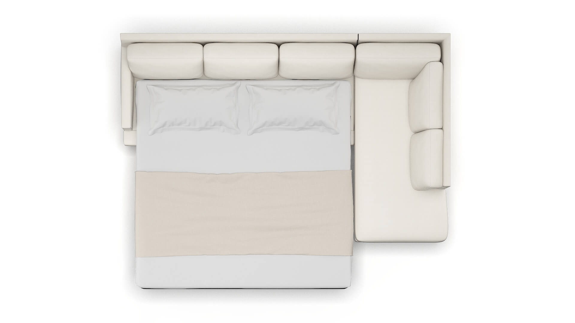 Marseille Chance Bone Panel Sleeper Espresso legs 3