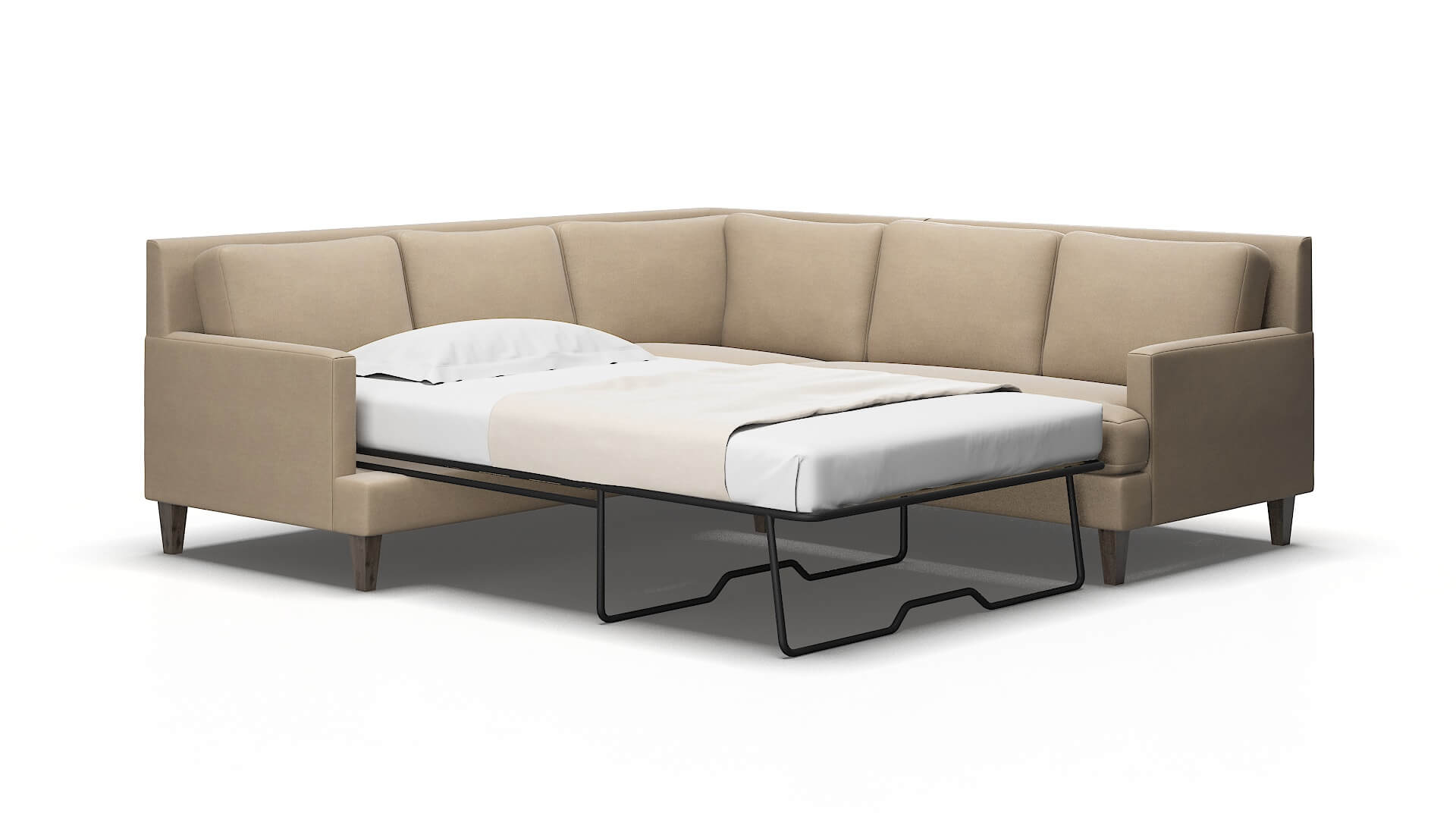 Marseille Chance platinum Sectional sleeper Espresso Legs  2