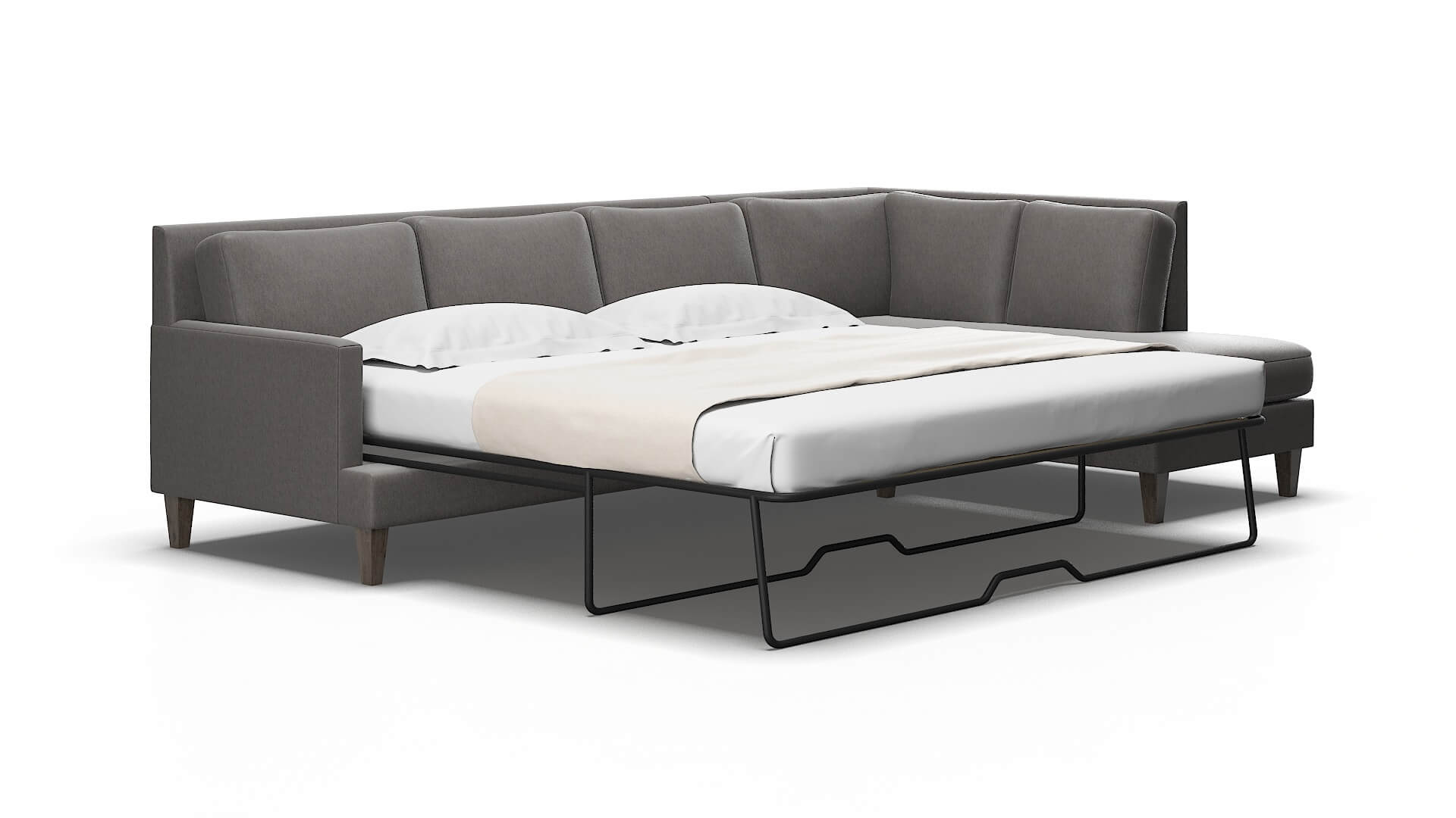 Marseille Cosmo charcoal Panel sleeper Espresso Legs  2