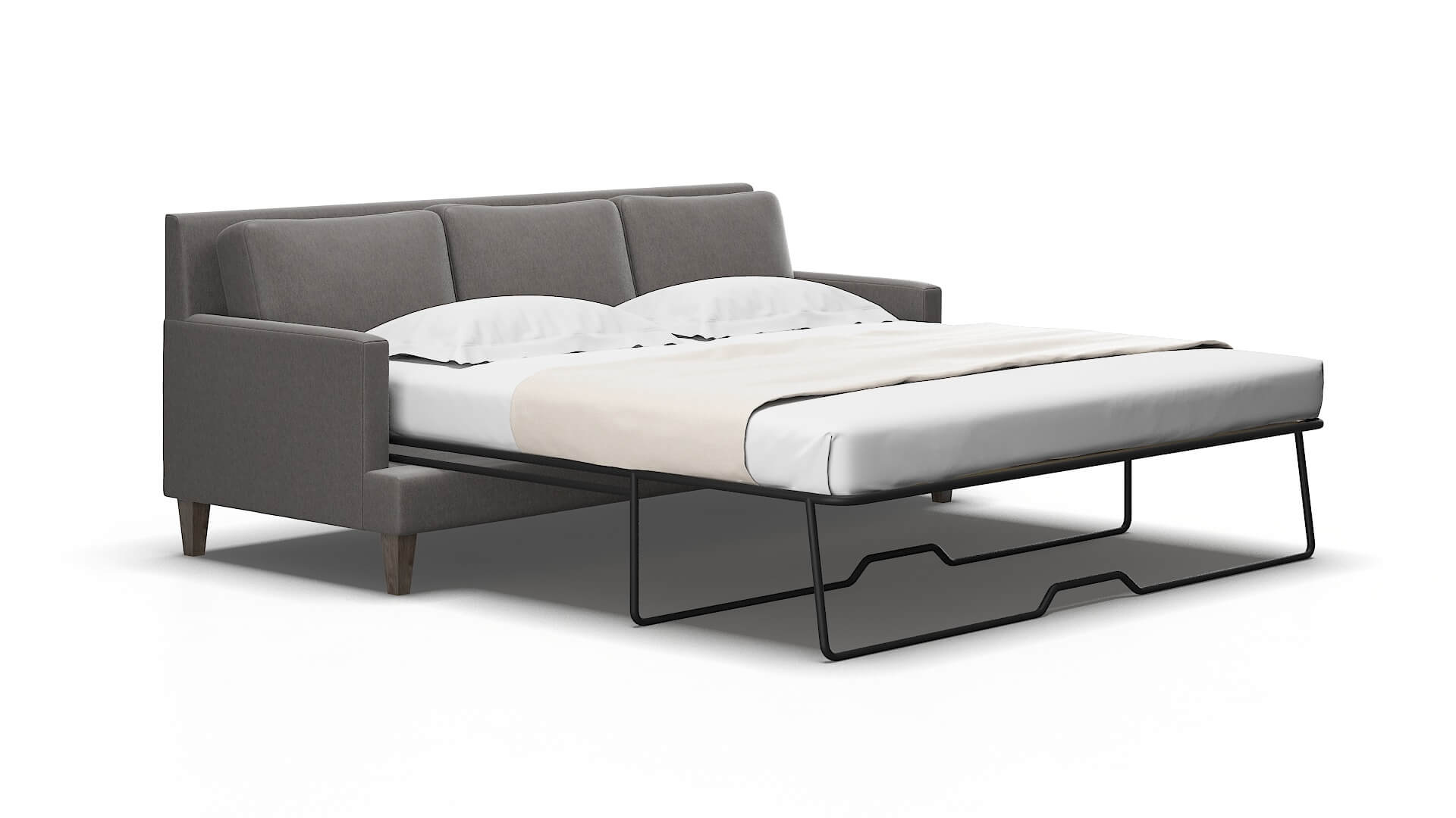 Marseille Cosmo Charcoal Sofa Sleeper Espresso legs 2