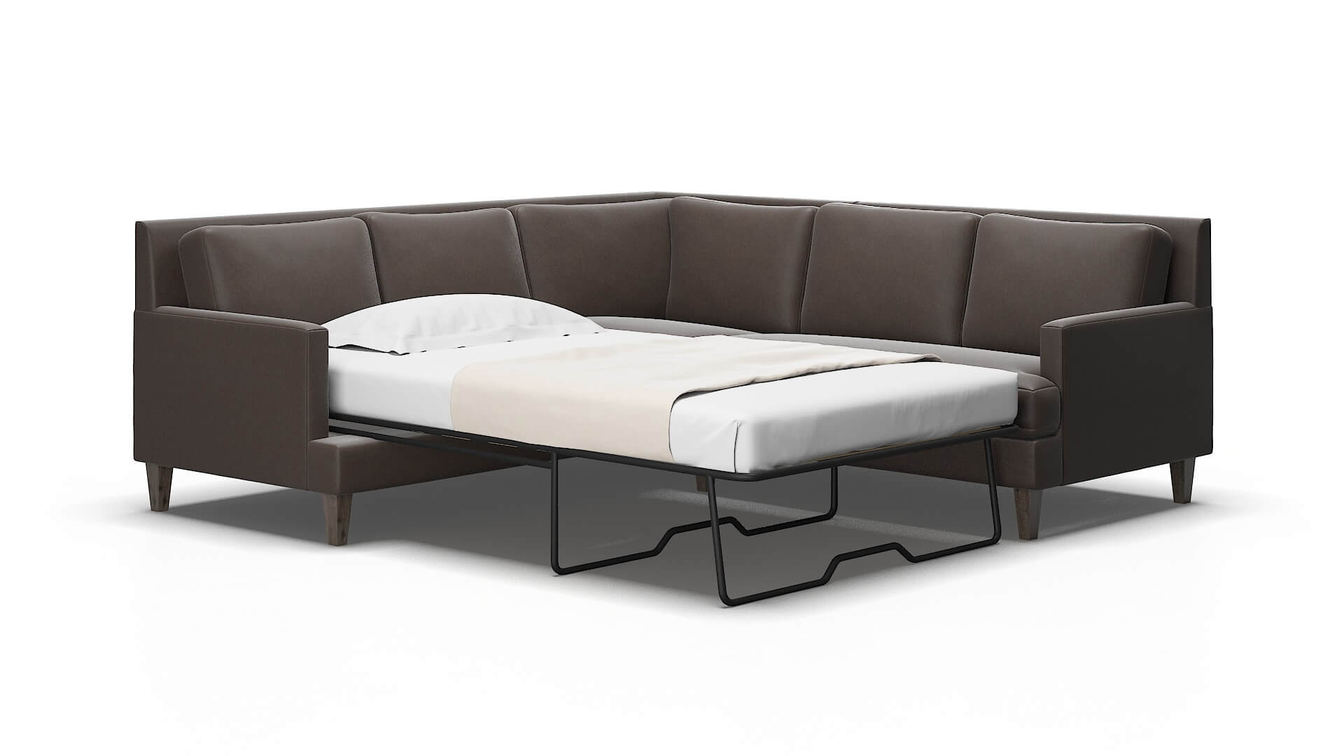 Marseille Cosmo chocolate Sectional sleeper Espresso Legs  2