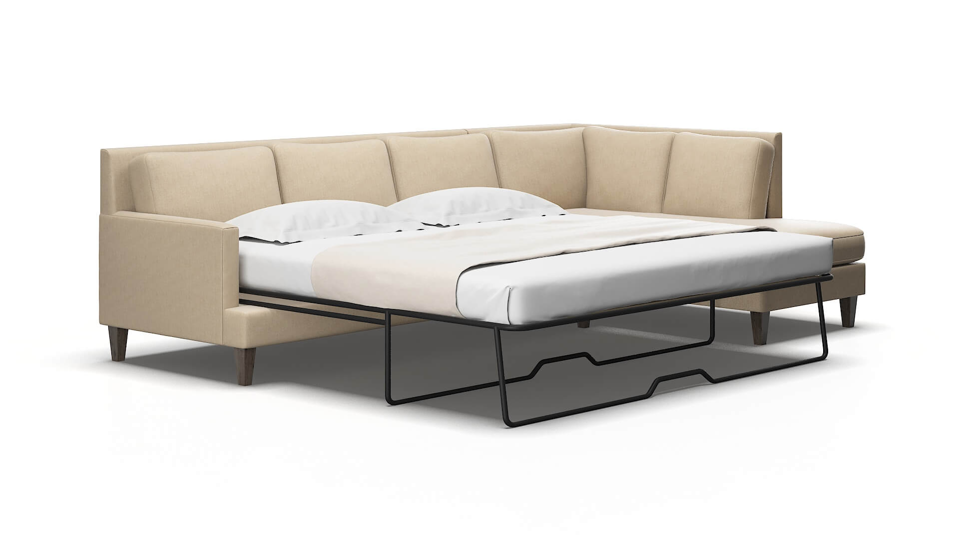 Marseille Cosmo fawn Panel sleeper Espresso Legs  2