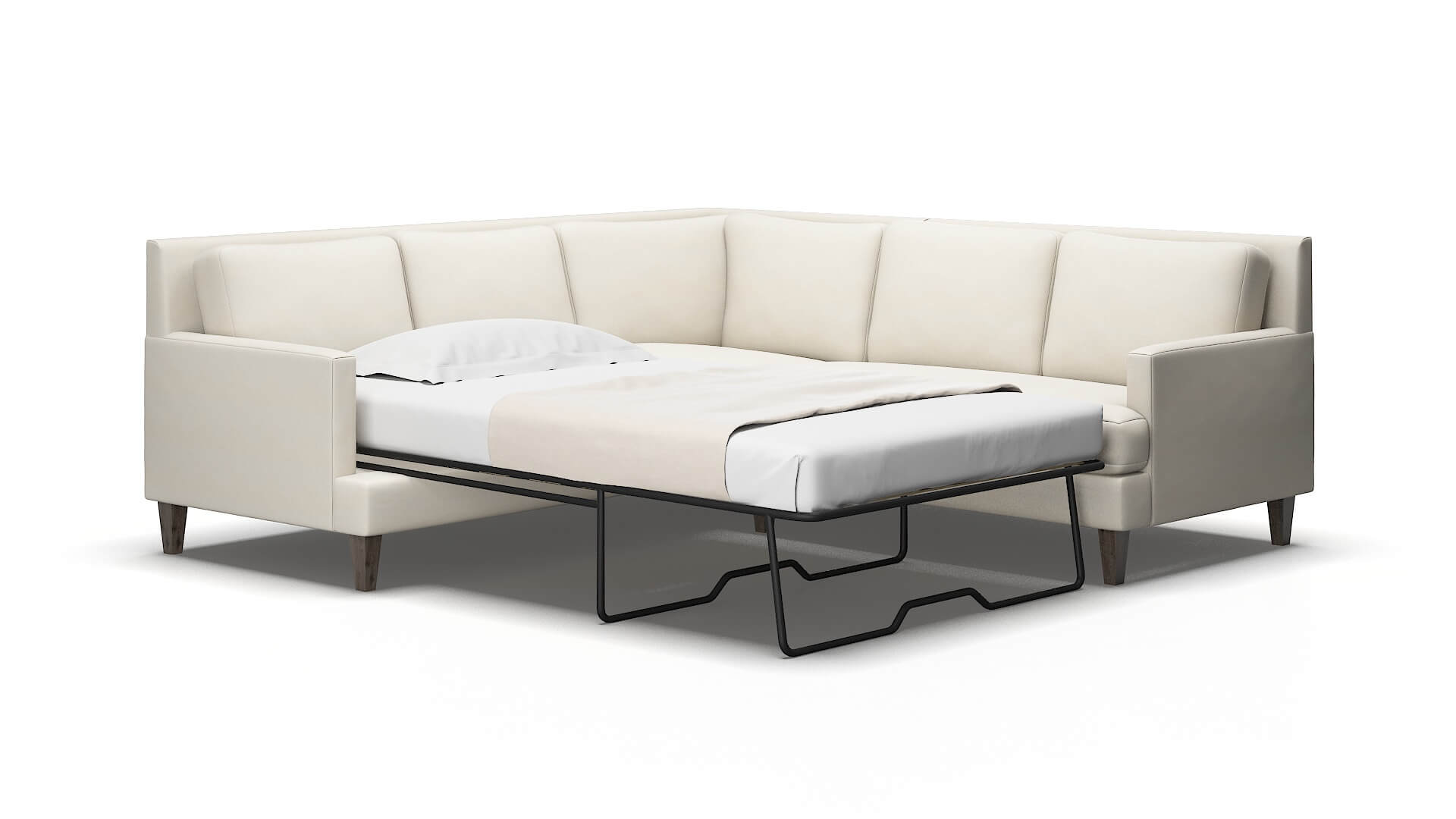 Marseille Cosmo sand Sectional sleeper Espresso Legs  2