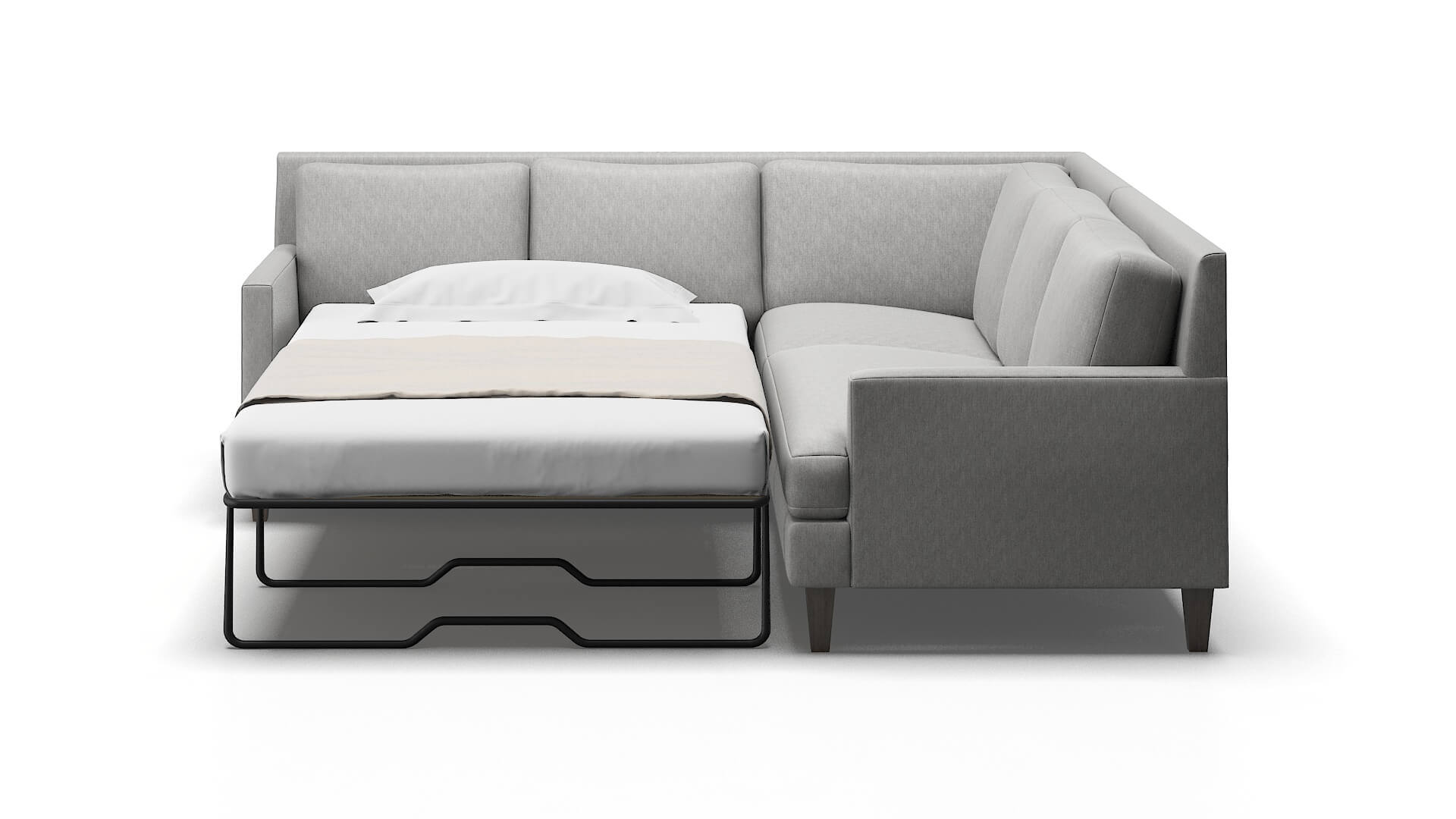 Marseille Cosmo Steel Sectional Sleeper Espresso legs 1