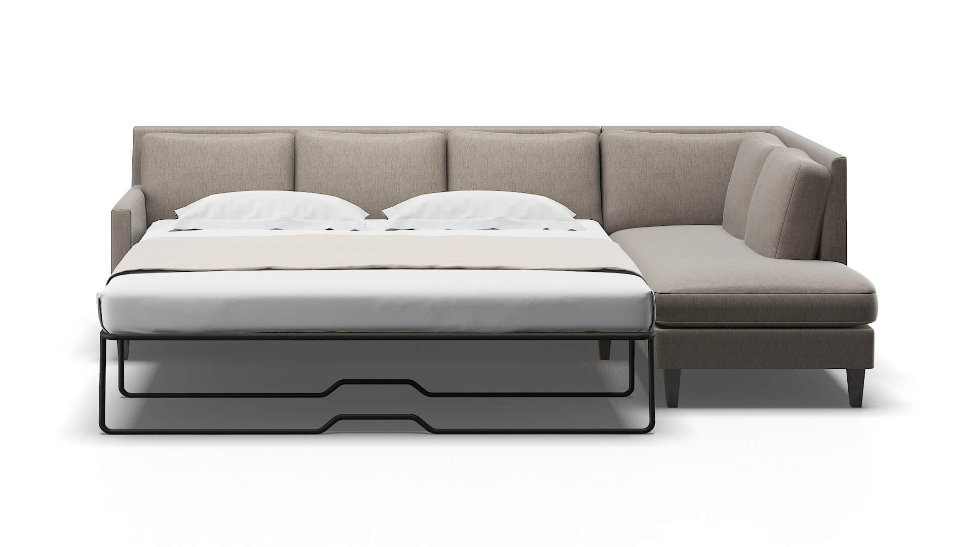 Marseille Cosmo Taupe Panel Sleeper Espresso legs 1