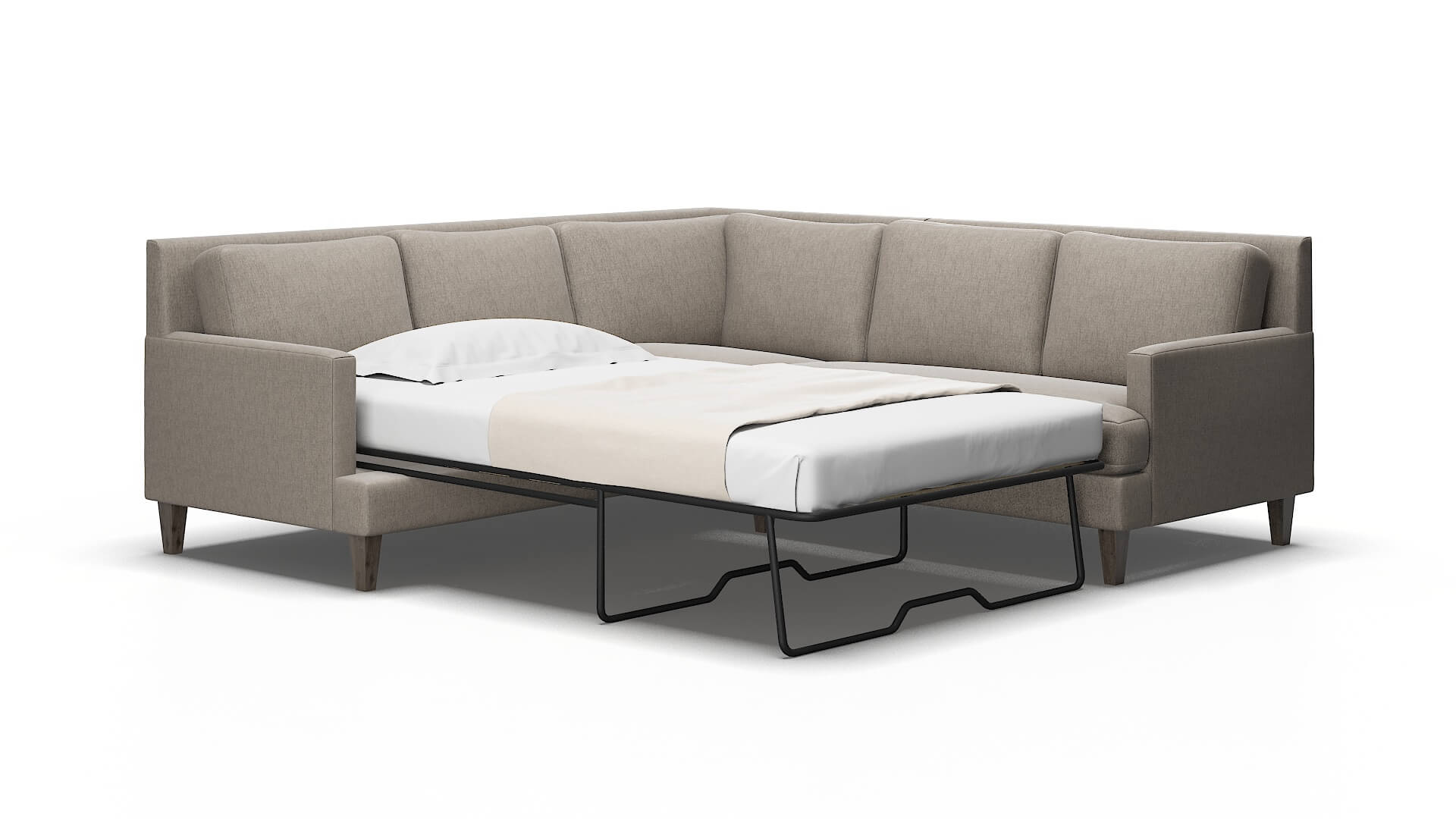 Marseille Cosmo taupe Sectional sleeper Espresso Legs  2