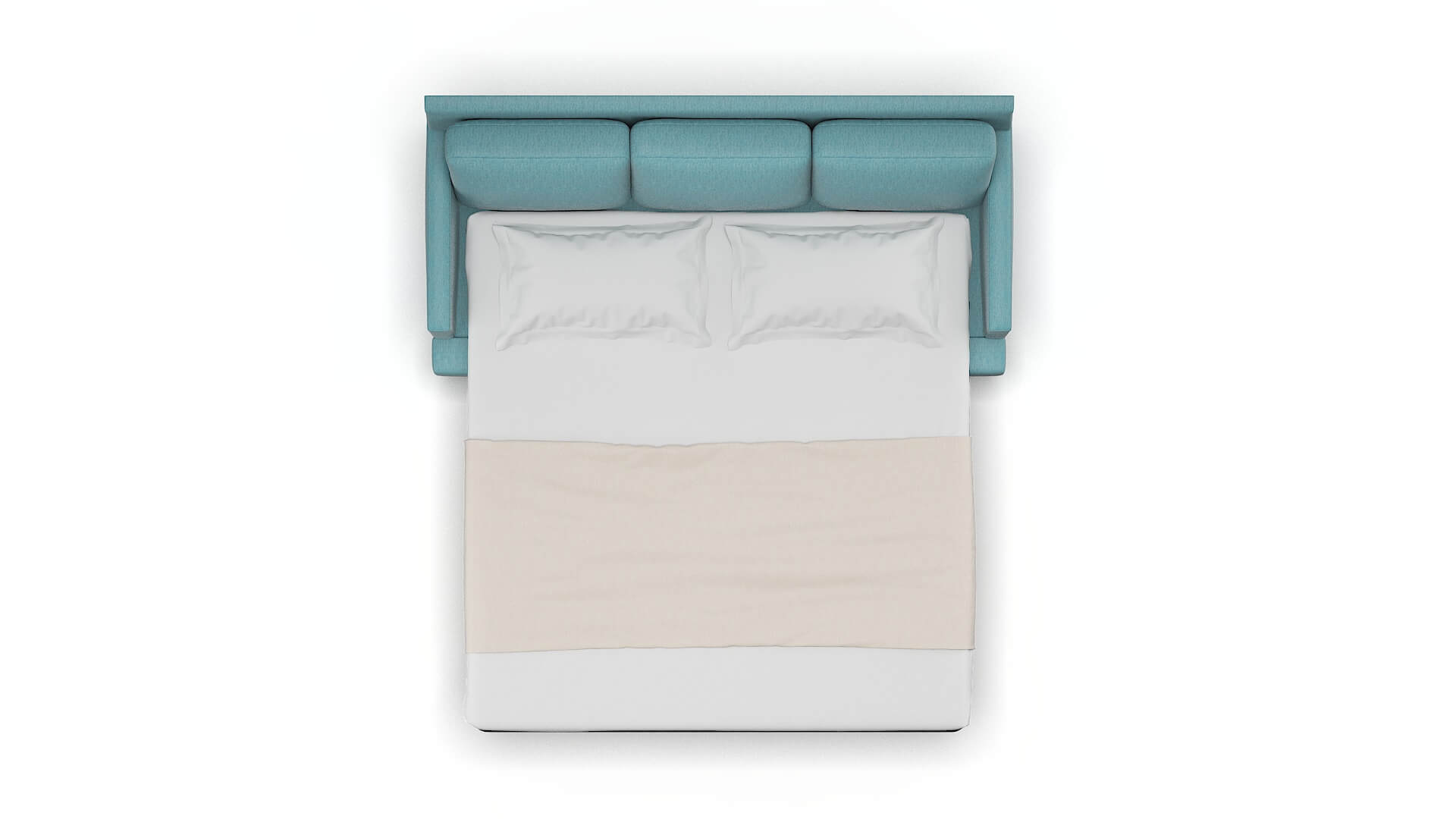 Marseille Cosmo Turquoise Sofa Sleeper Espresso legs 3