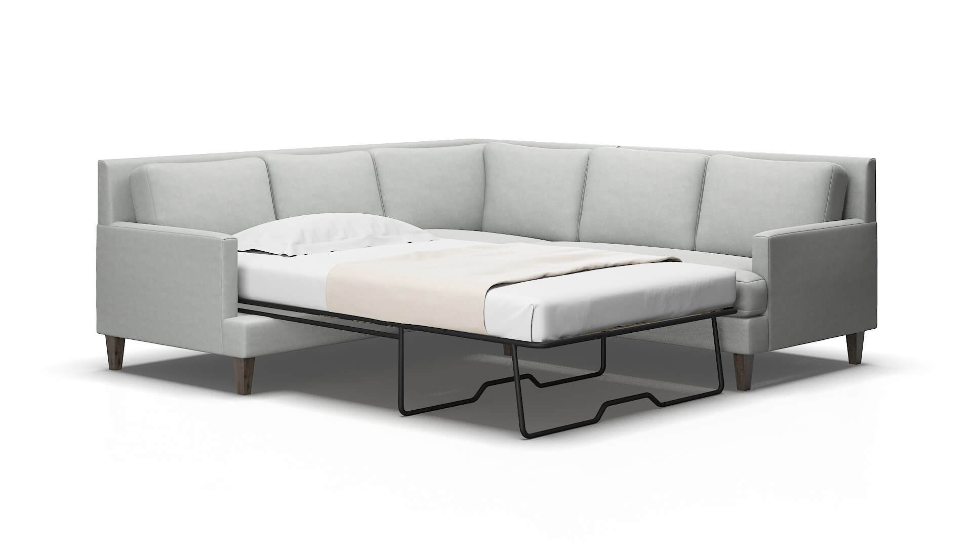 Marseille Dawson platinum Sectional sleeper Espresso Legs  2