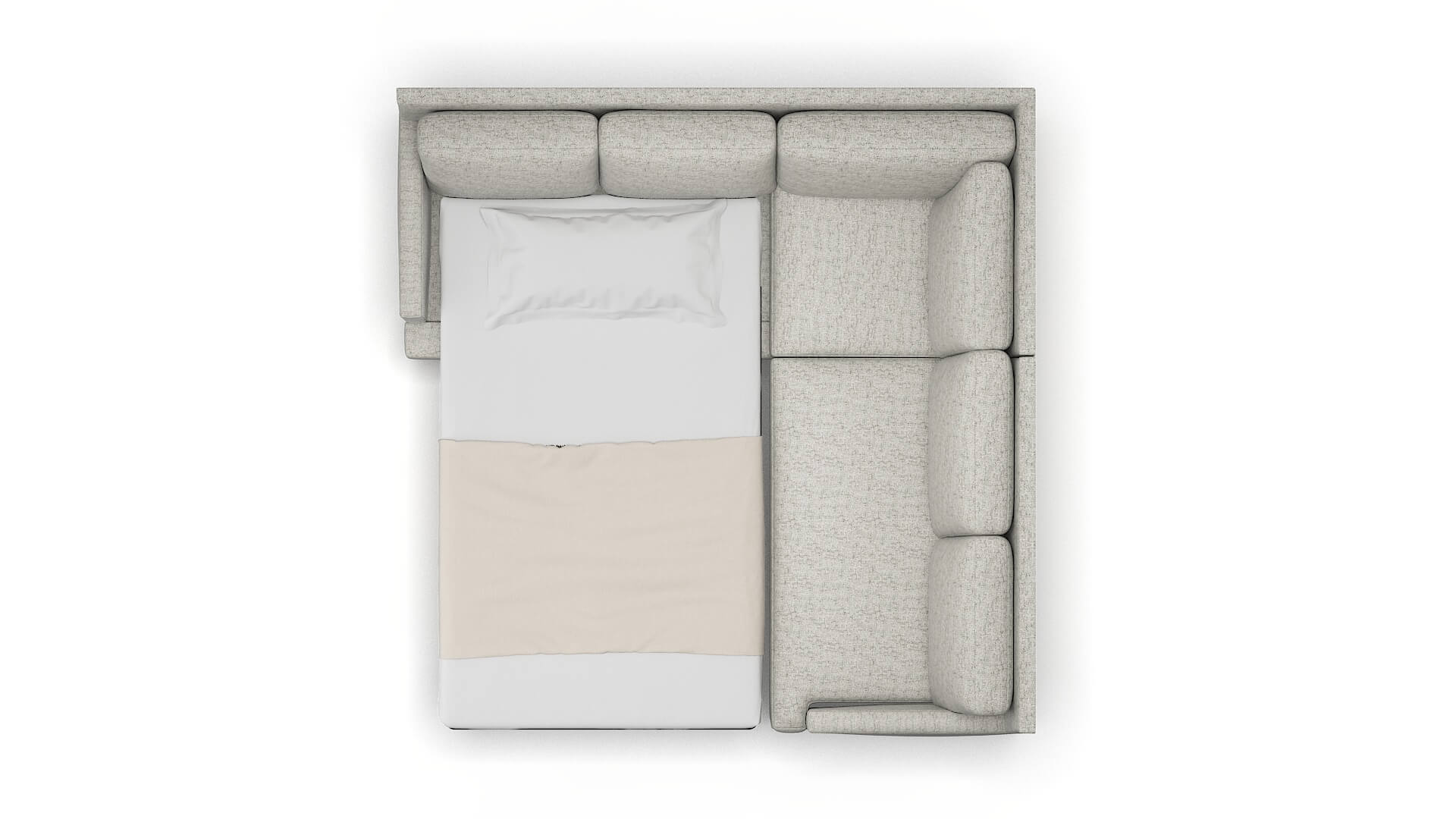 Marseille Derby Ash Sectional Sleeper Espresso legs 3