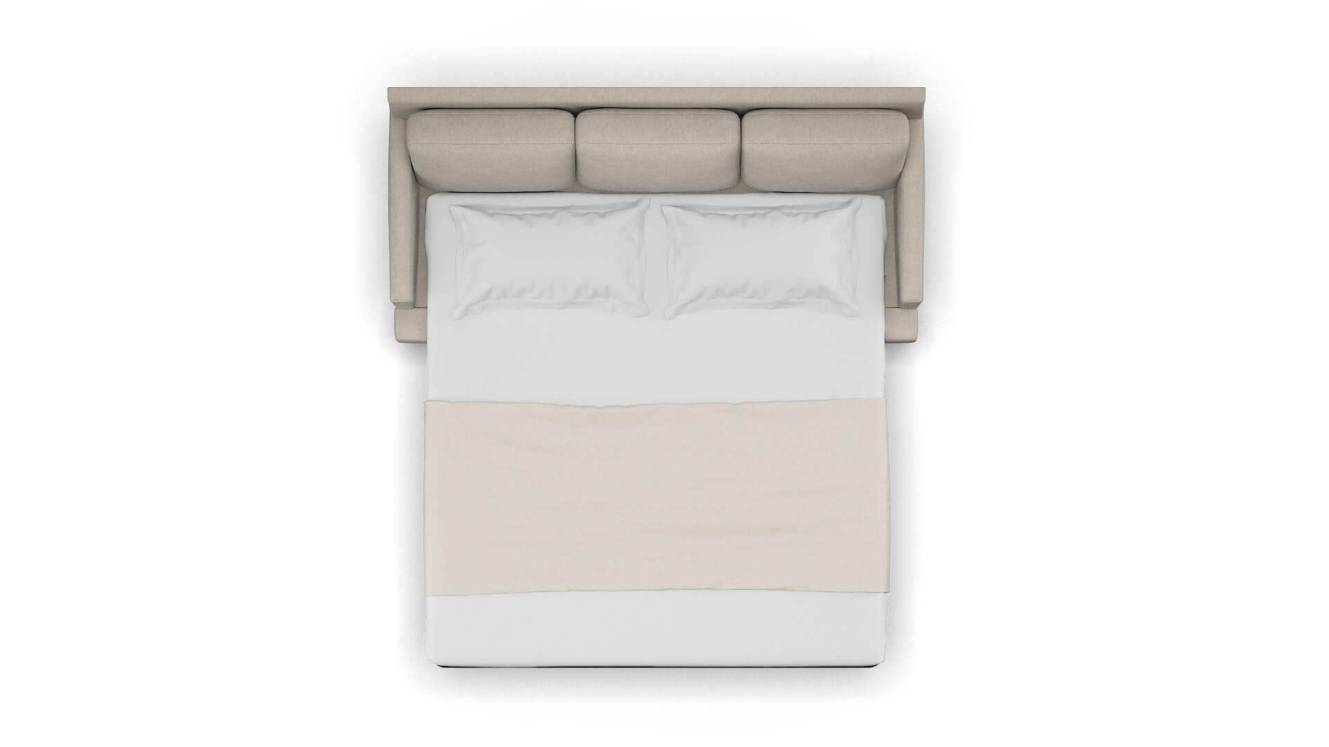 Marseille Derby Linen Sofa Sleeper Espresso legs 3