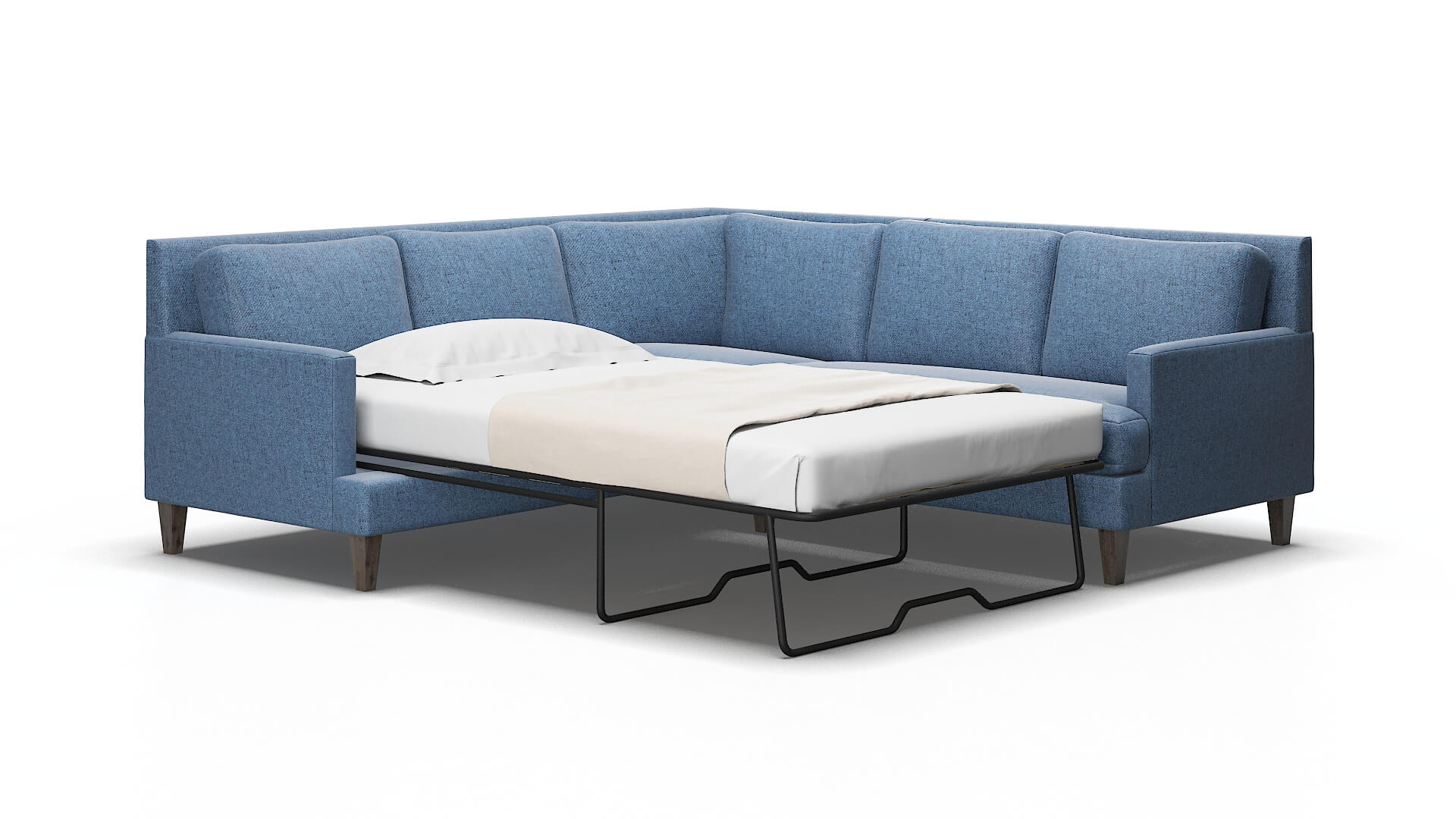 Marseille Derby navy Sectional sleeper Espresso Legs  2
