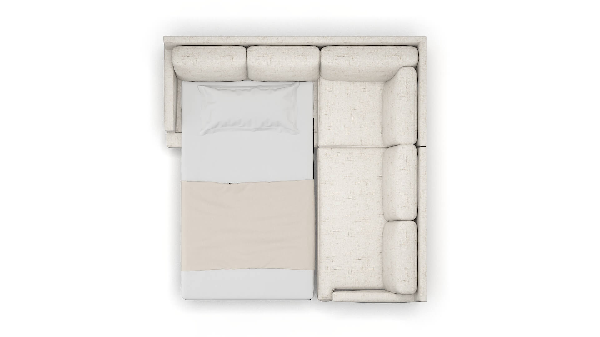 Marseille Derby Taupe Sectional Sleeper Espresso legs 3