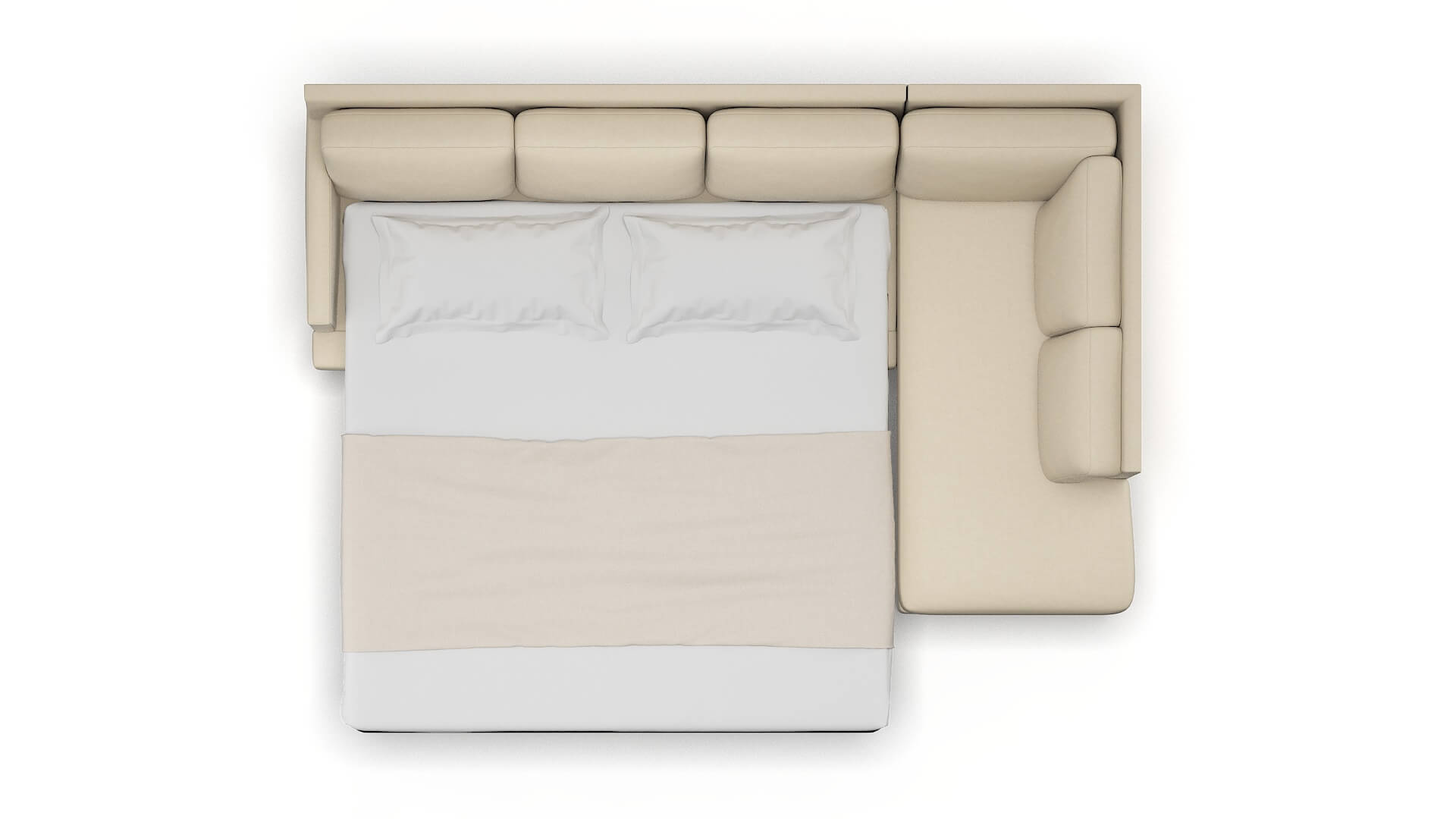 Marseille Dream_d Almond Panel Sleeper Espresso legs 3