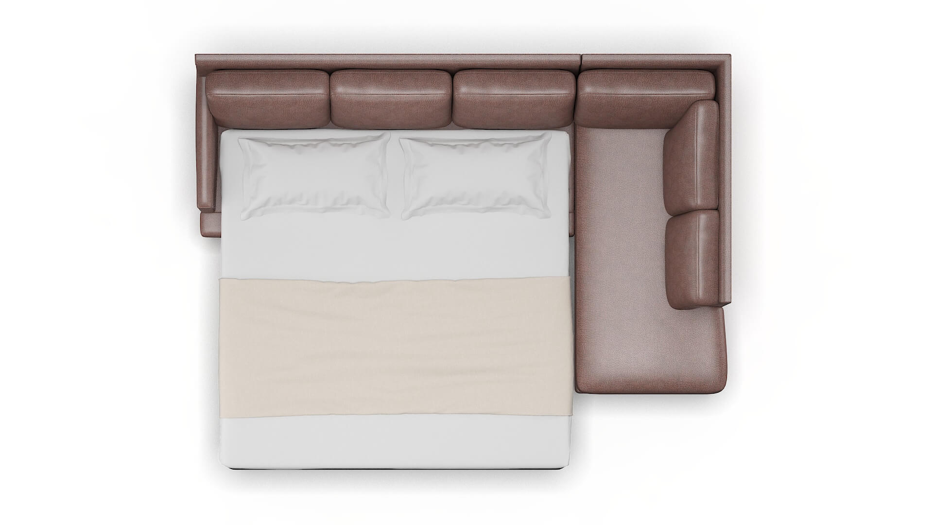 Marseille Ford Brown Panel Sleeper Espresso legs 3