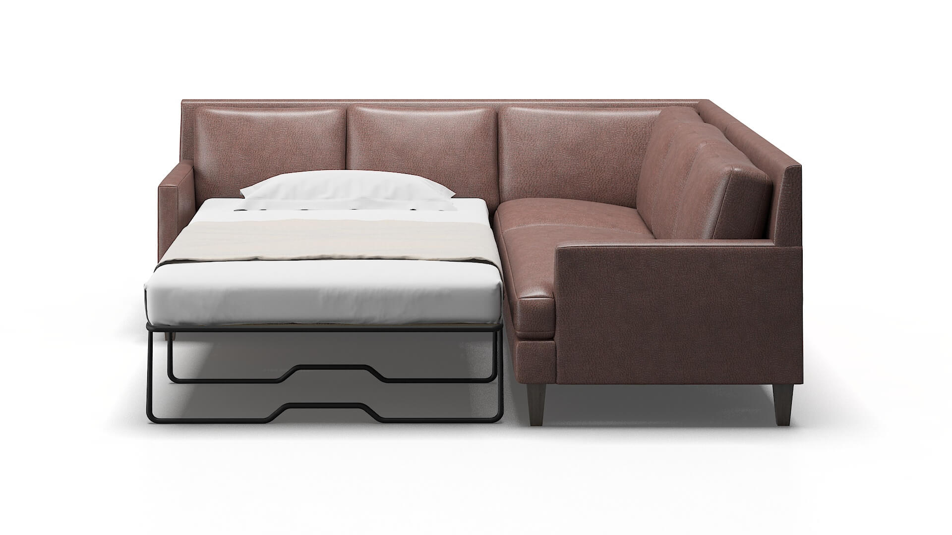 Marseille Ford Brown Sectional Sleeper Espresso legs 1