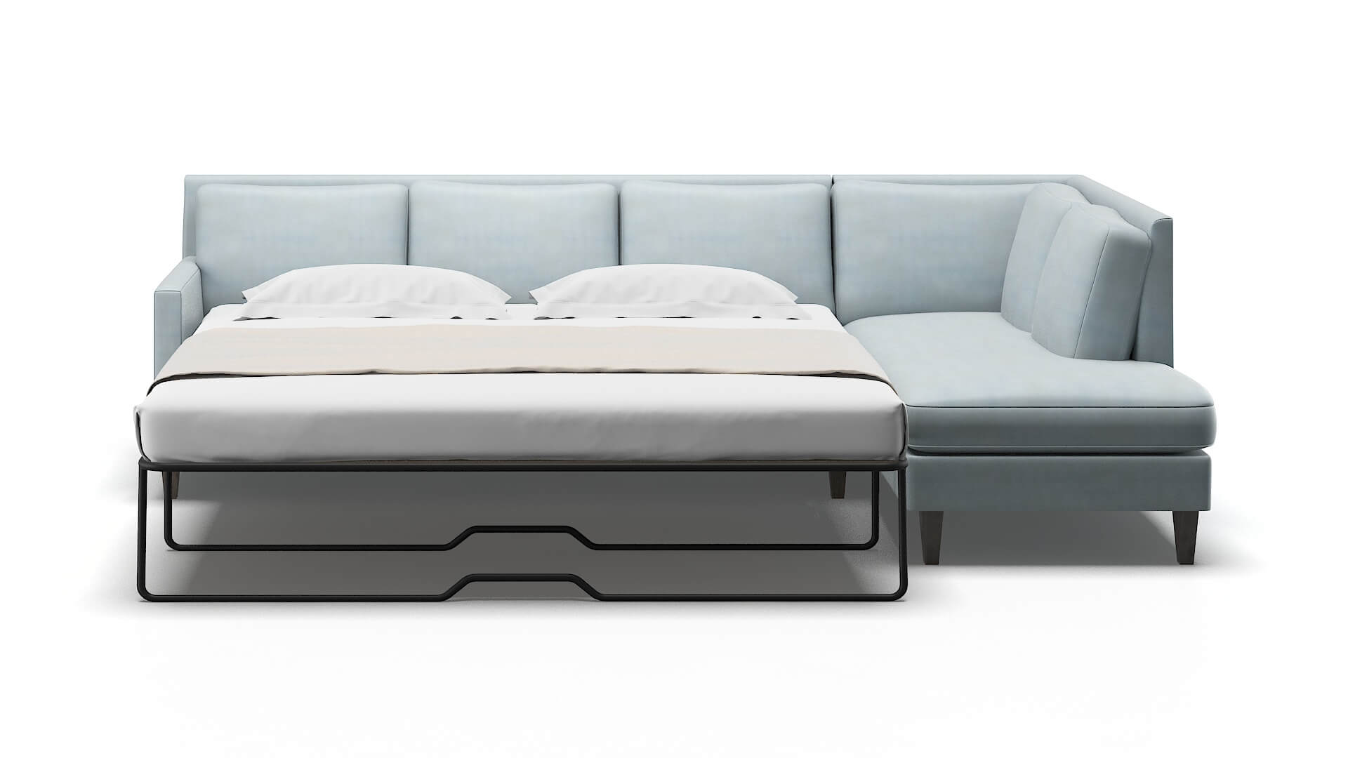 Marseille Hathaway Aqua Panel Sleeper Espresso legs 1