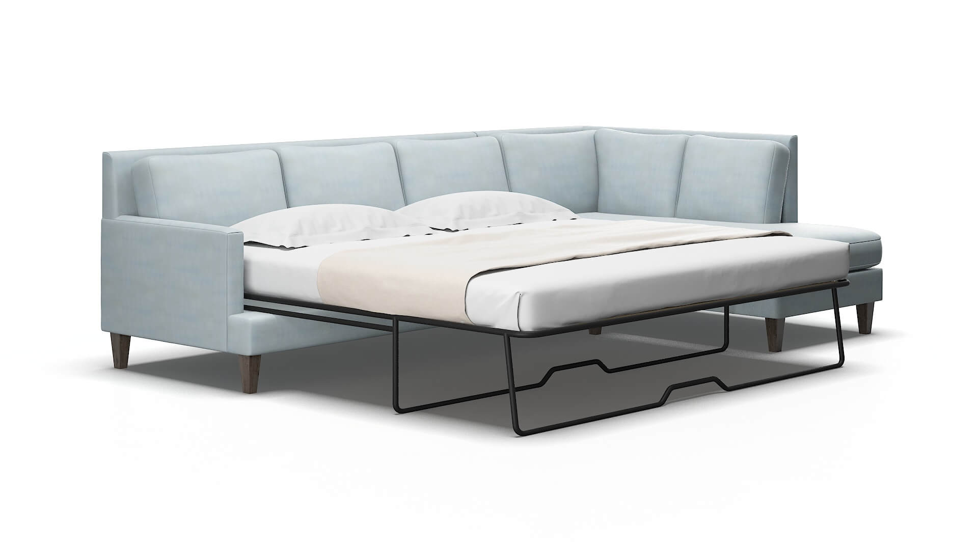 Marseille Hathaway aqua Panel sleeper Espresso Legs  2