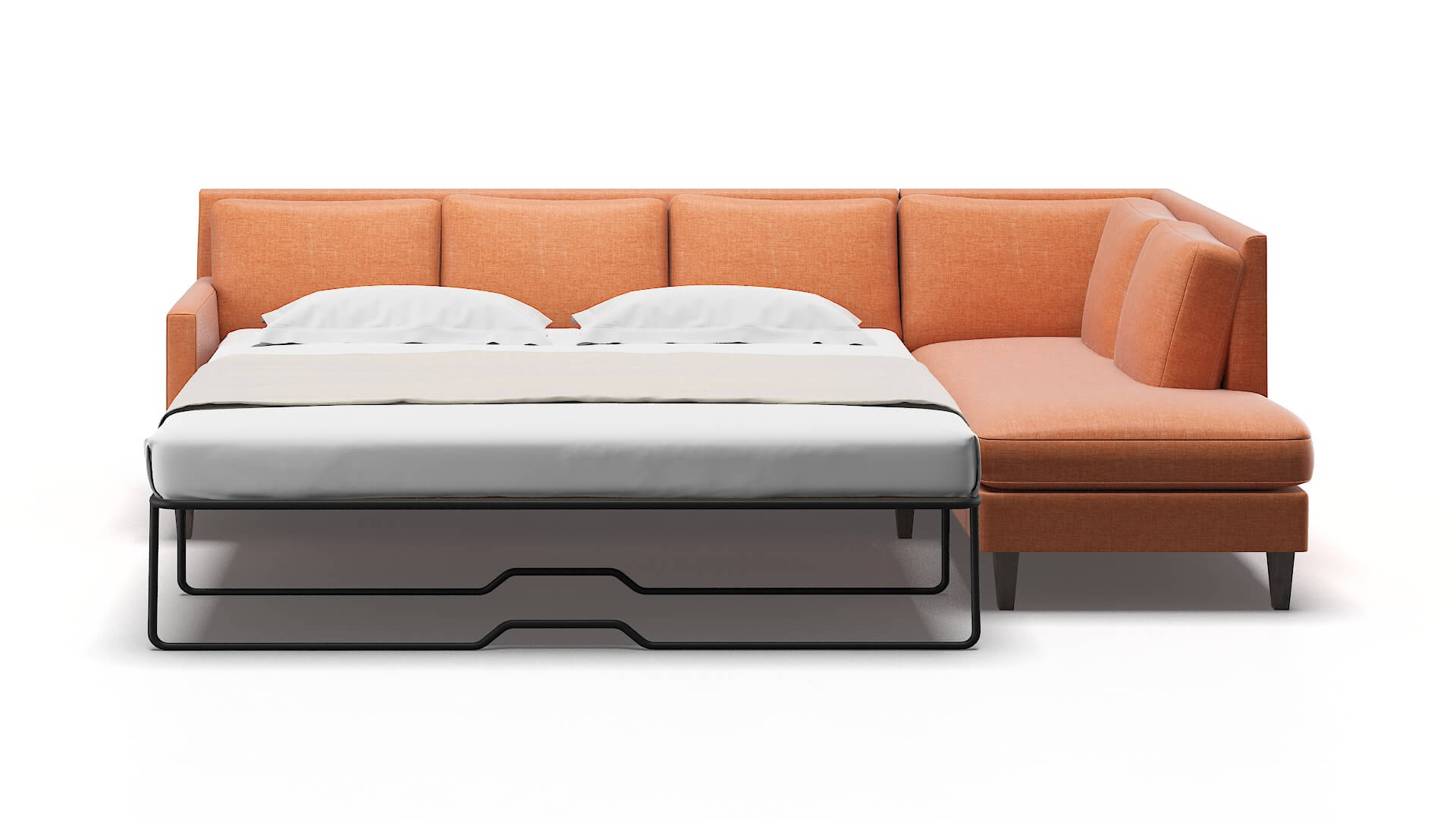 Marseille Hepburn Appricot Panel Sleeper Espresso legs 1