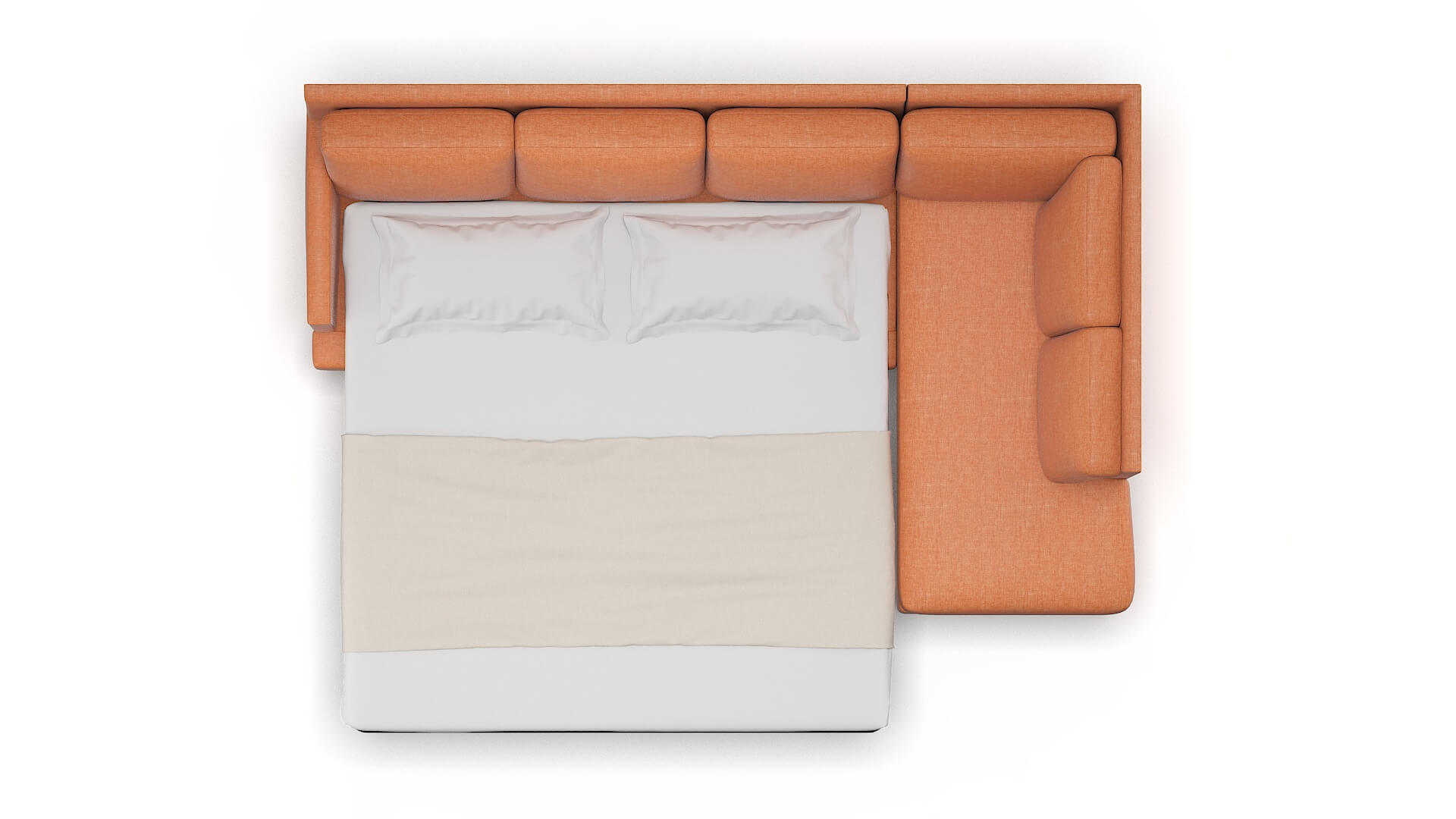Marseille Hepburn Appricot Panel Sleeper Espresso legs 3