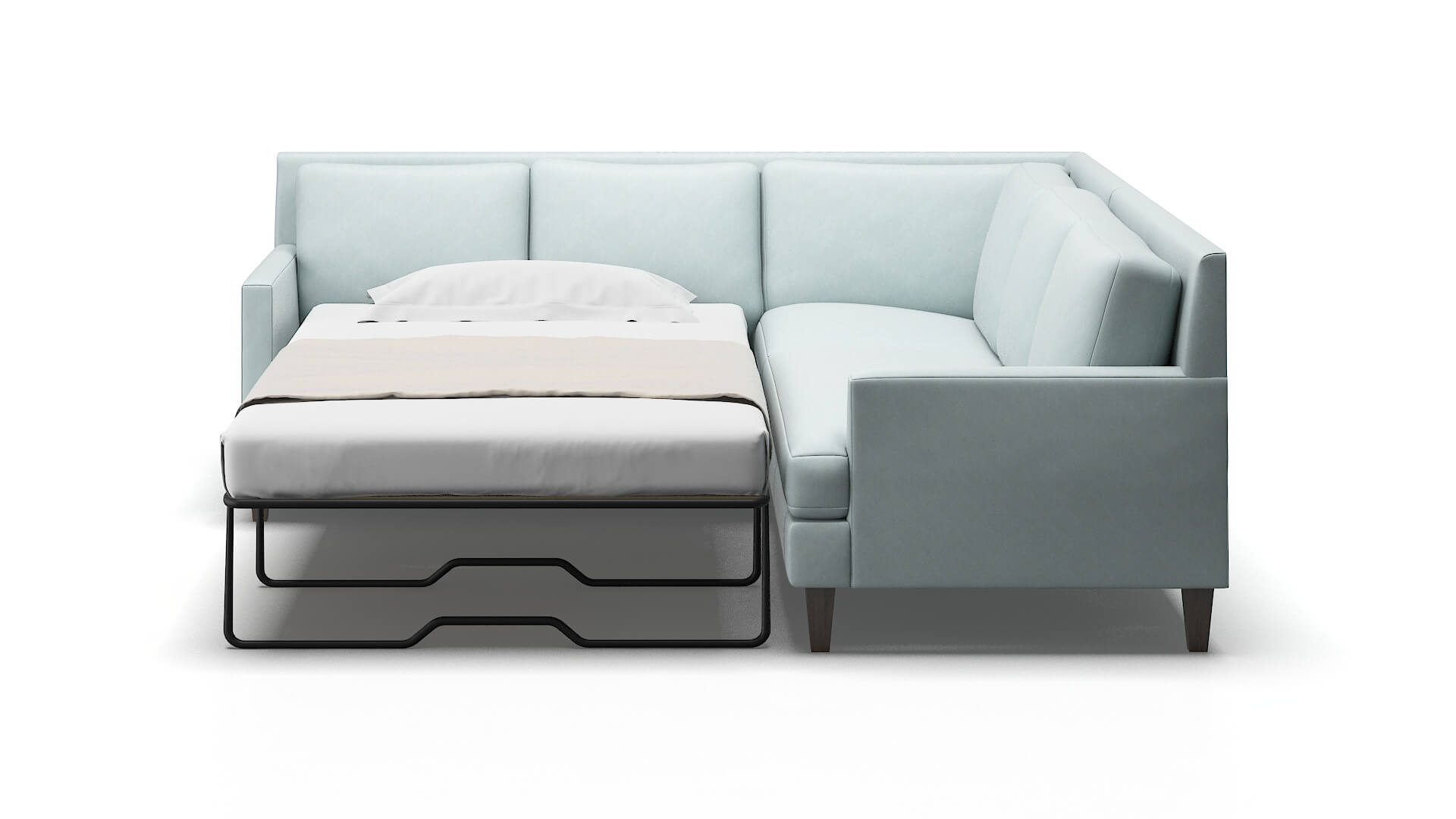 Marseille Hepburn Peridot Sectional Sleeper Espresso legs 1