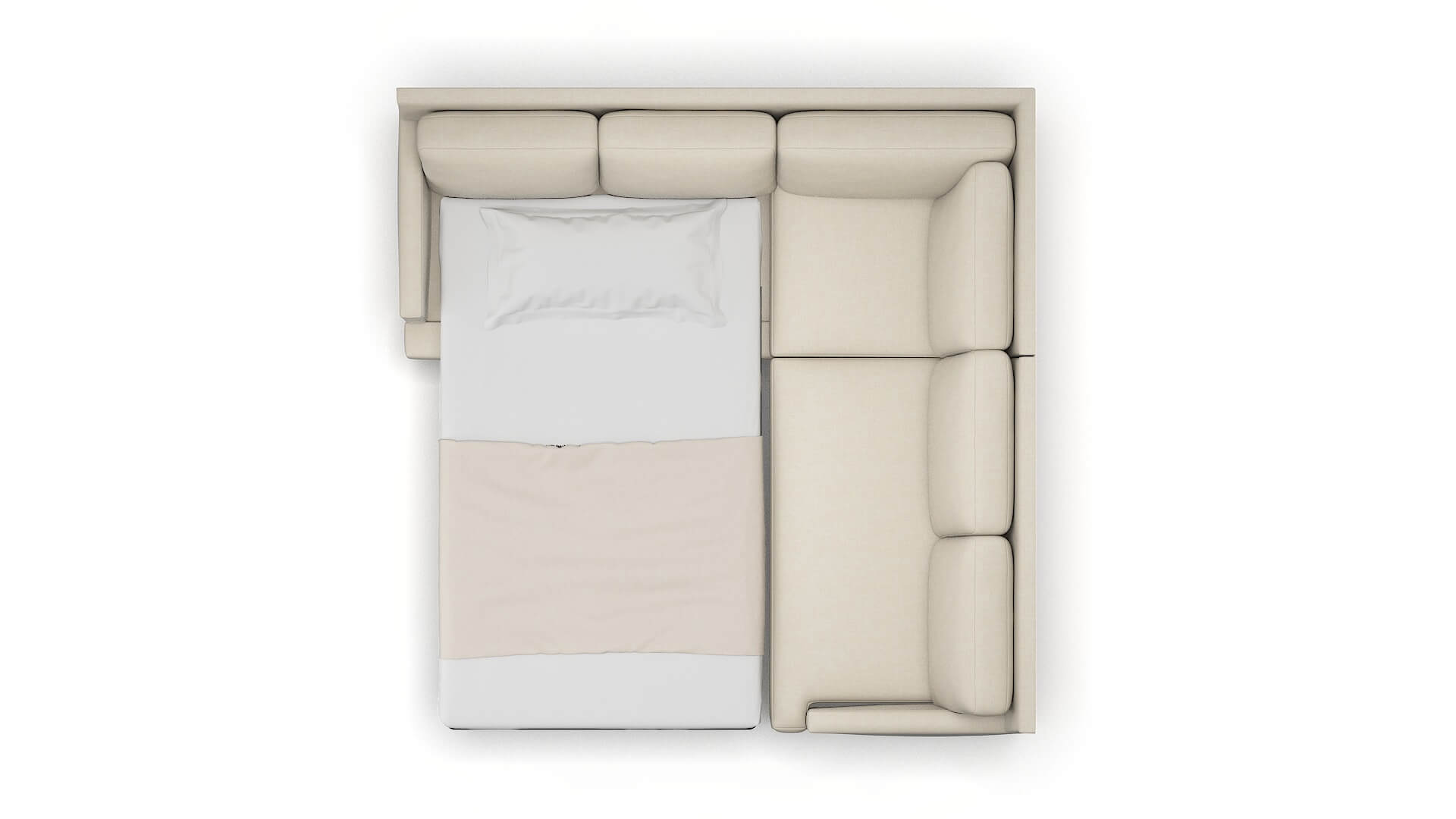 Marseille Keylargo Almond Sectional Sleeper Espresso legs 3