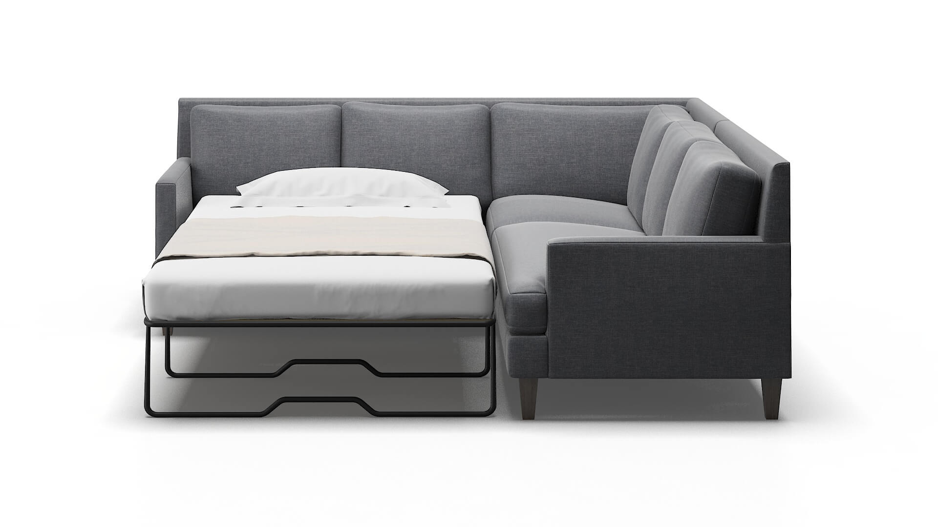 Marseille Keylargo Graphite Sectional Sleeper Espresso legs 1