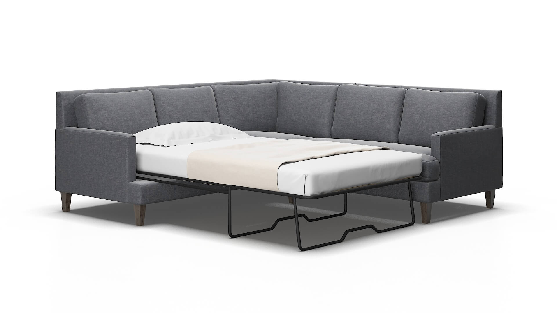 Marseille Keylargo graphite Sectional sleeper Espresso Legs  2